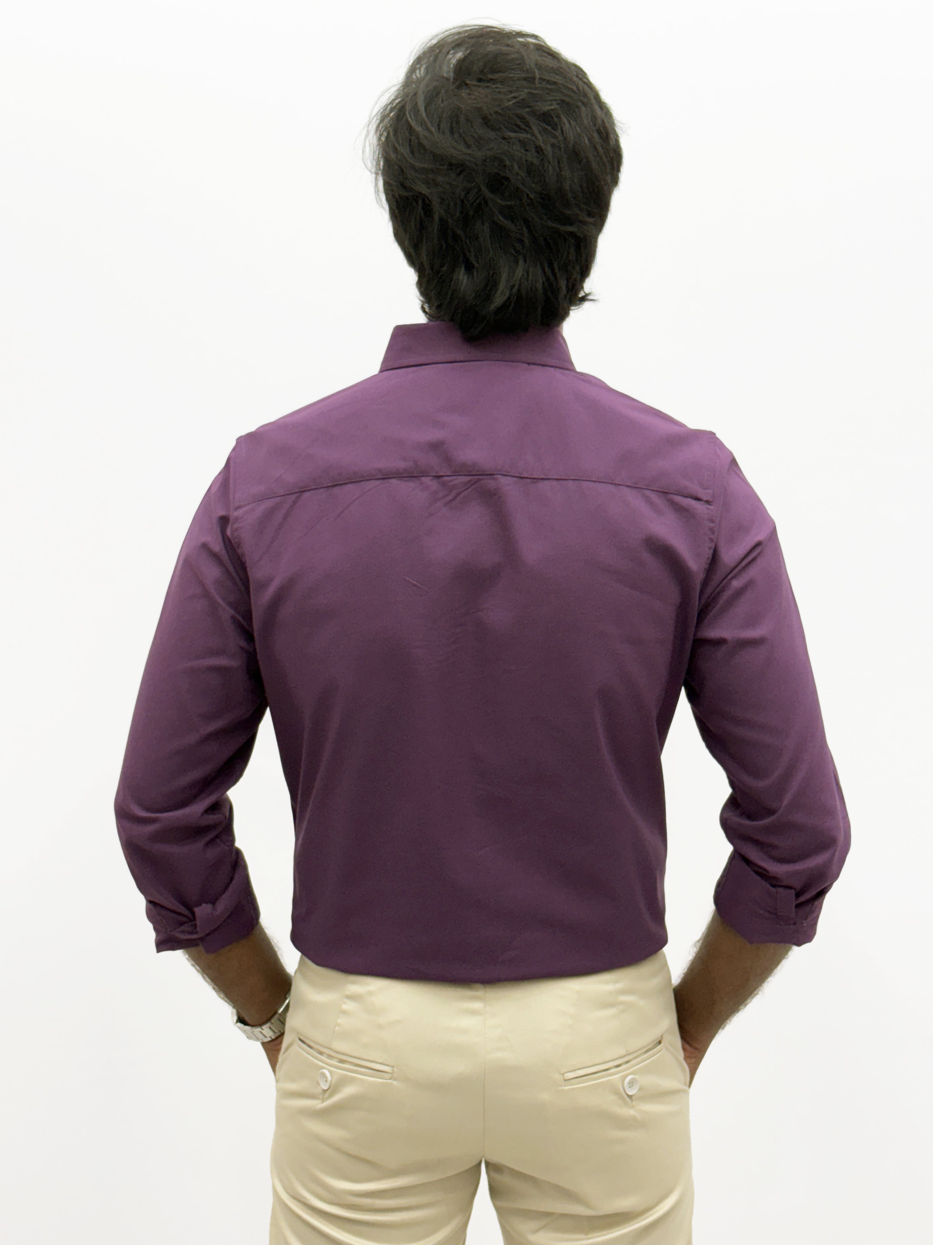 Voilet Plain Oxford Shirt