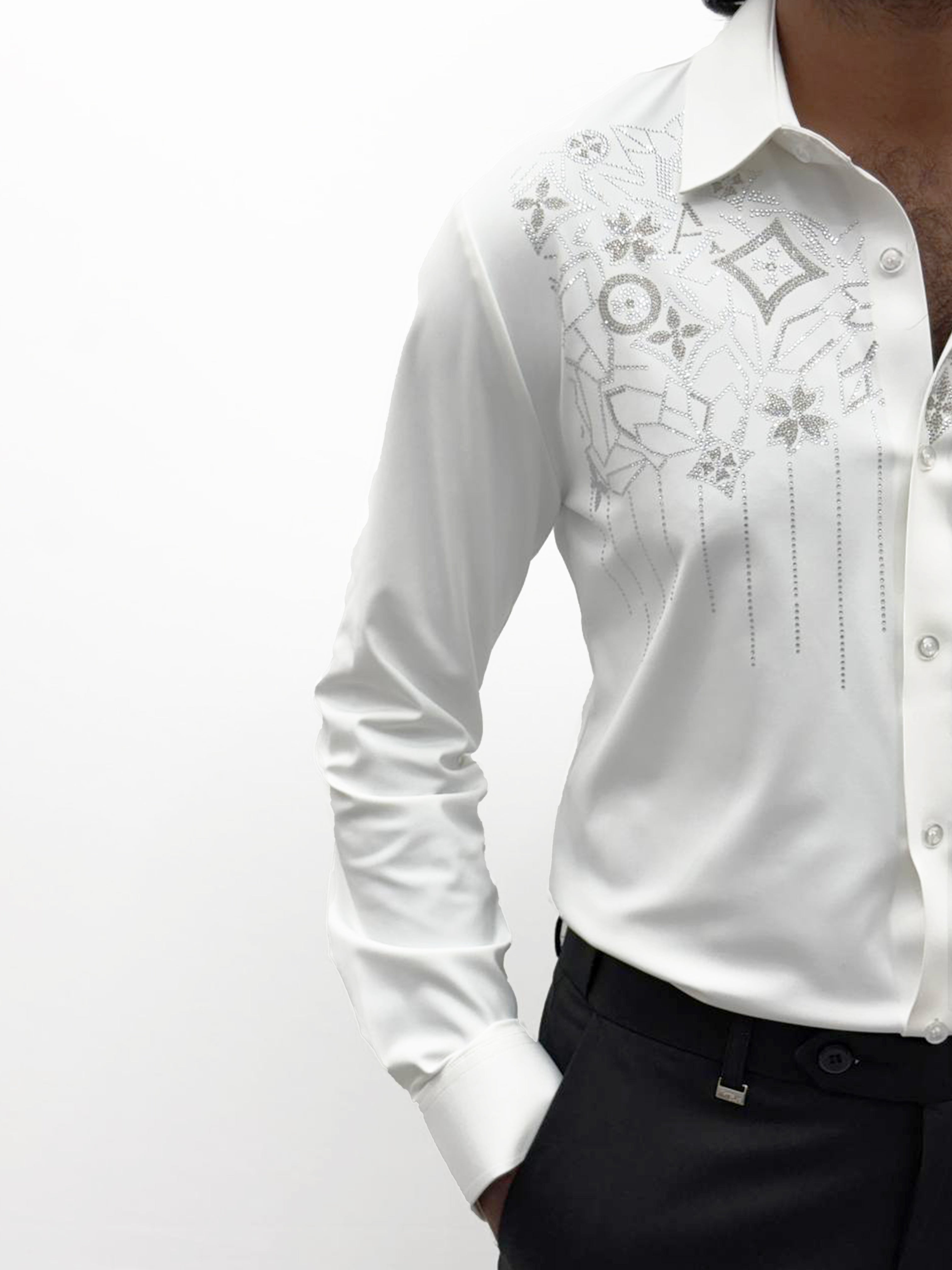 White IMP Designer Stone Work Shirt