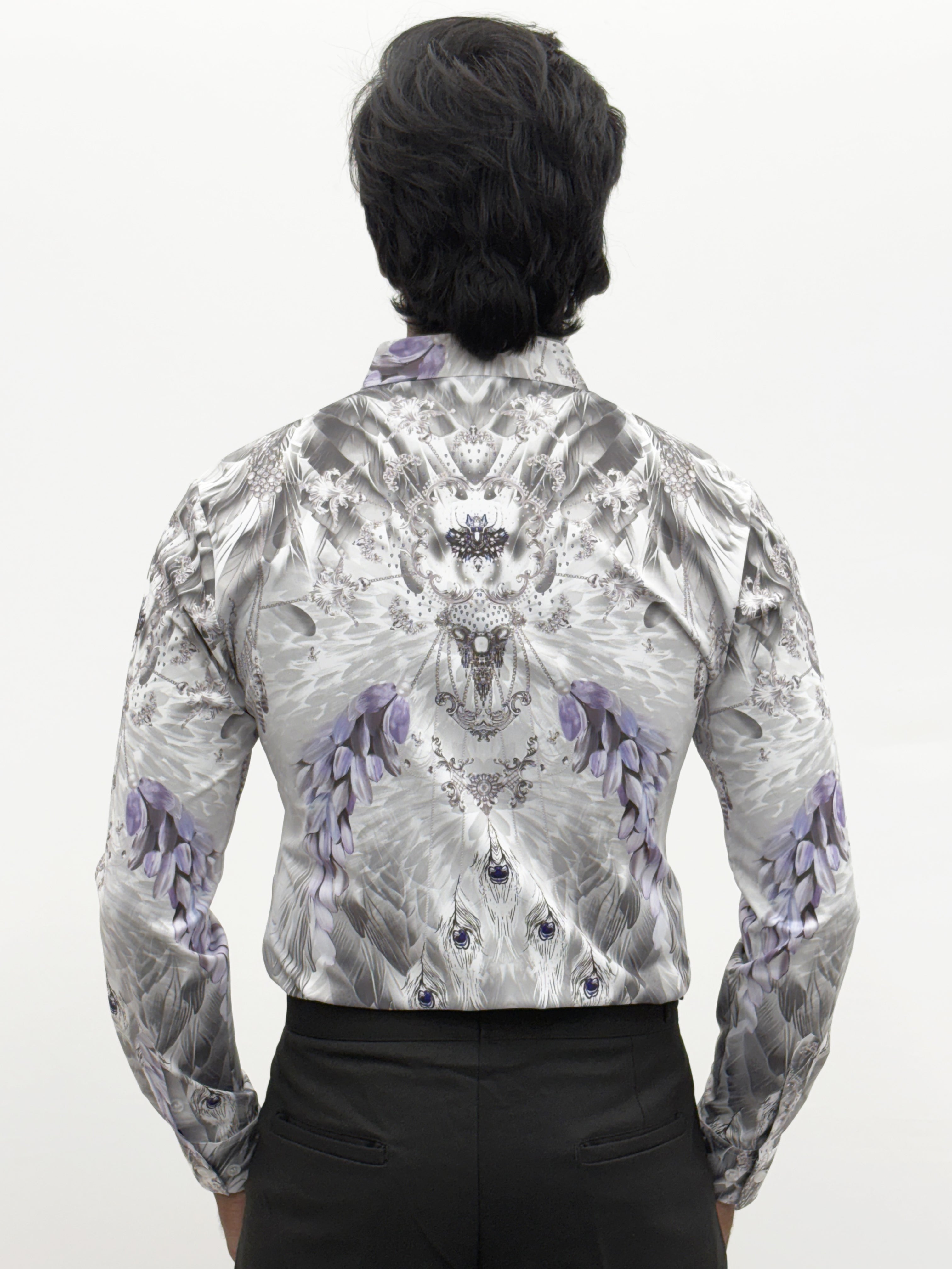 White Retro IMP Designer Stone Work Shirt
