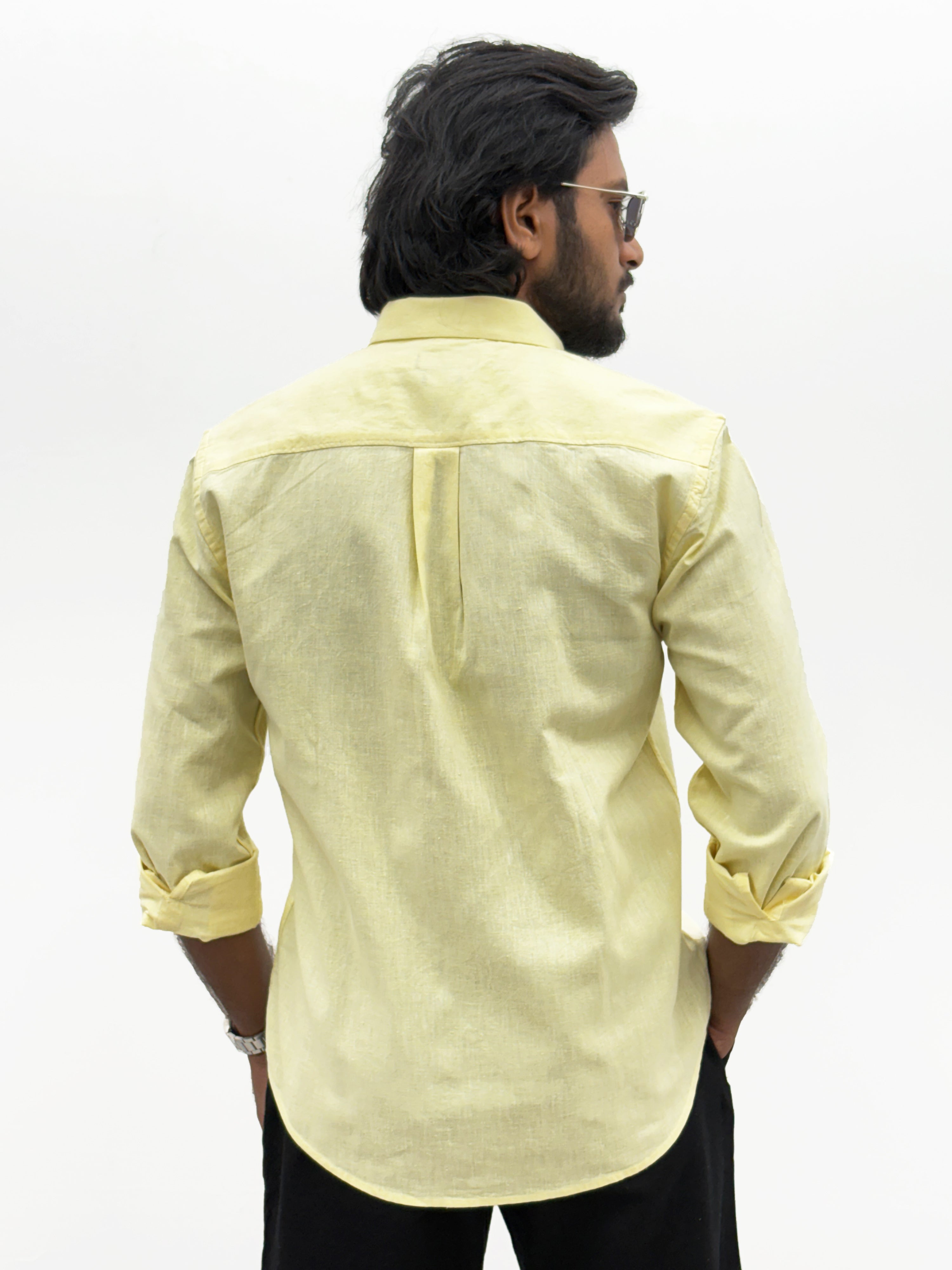 Light Yellow Linen Shirt