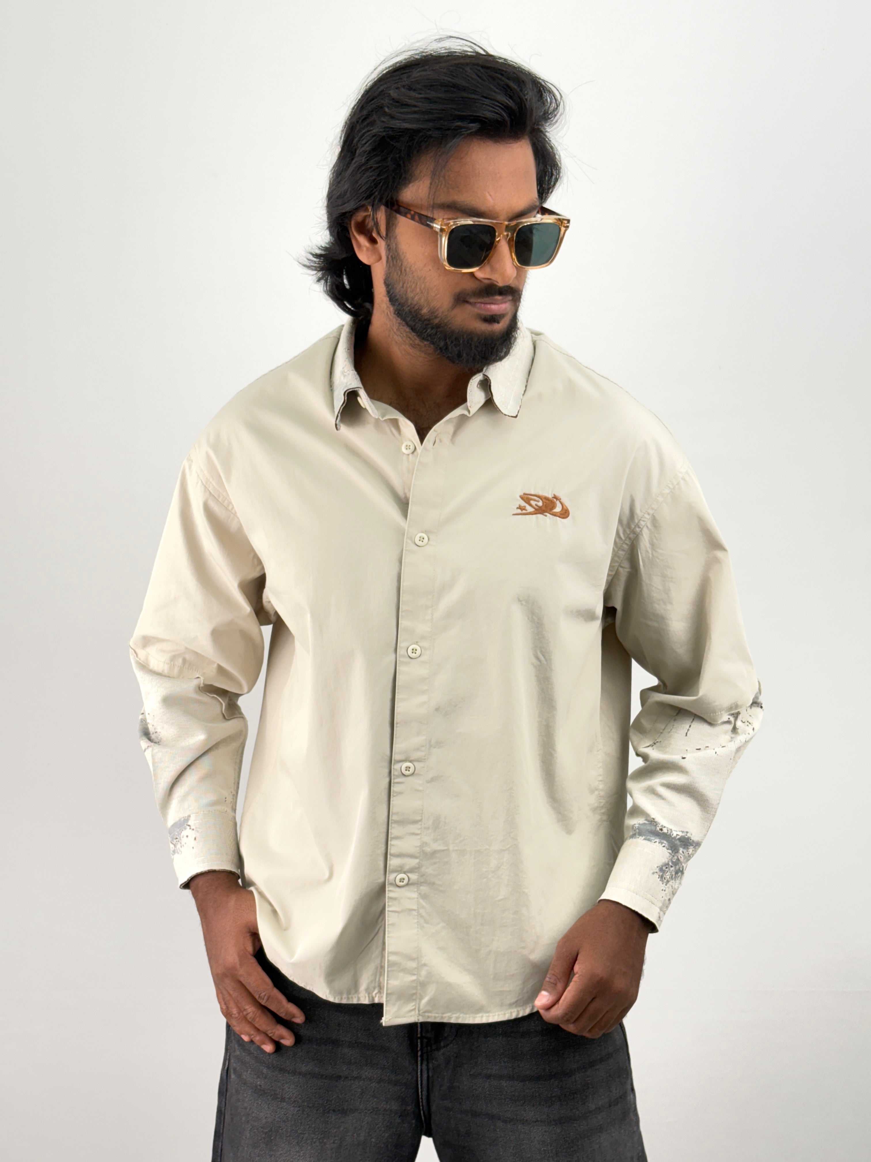 Beige Oversized Shirt