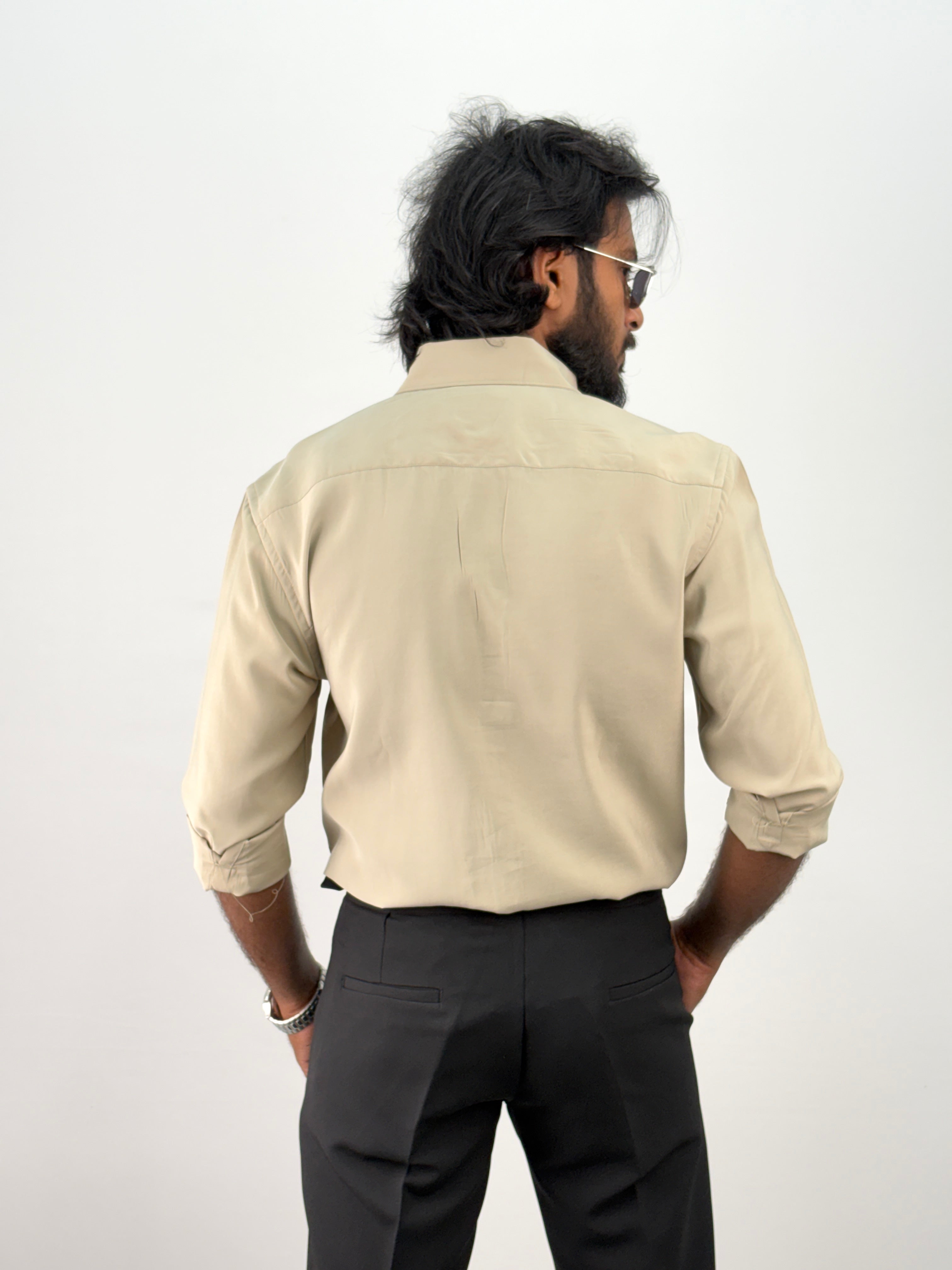 Beige IMP Plain Shirt