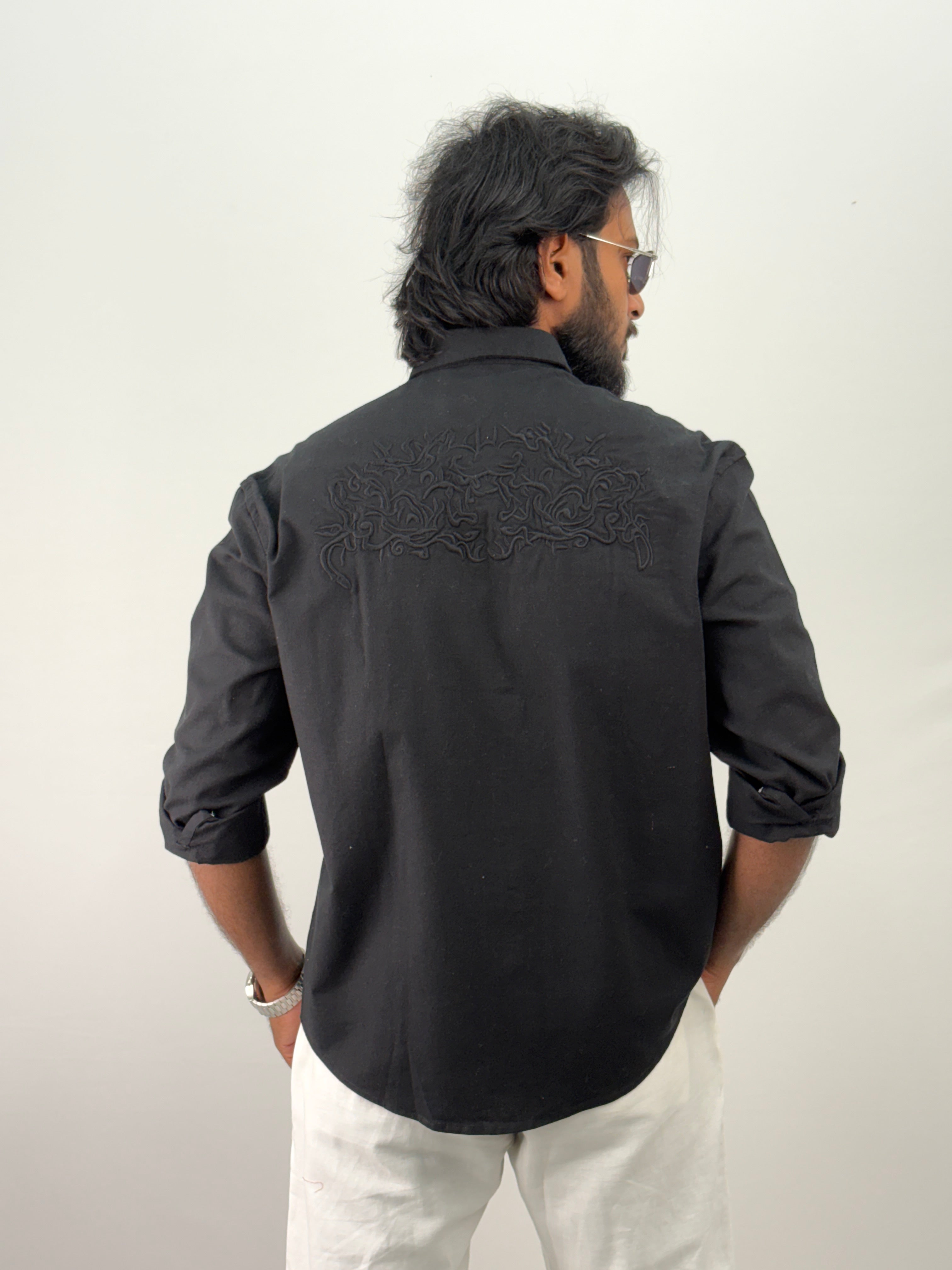 Black Back Embroidery Shirt