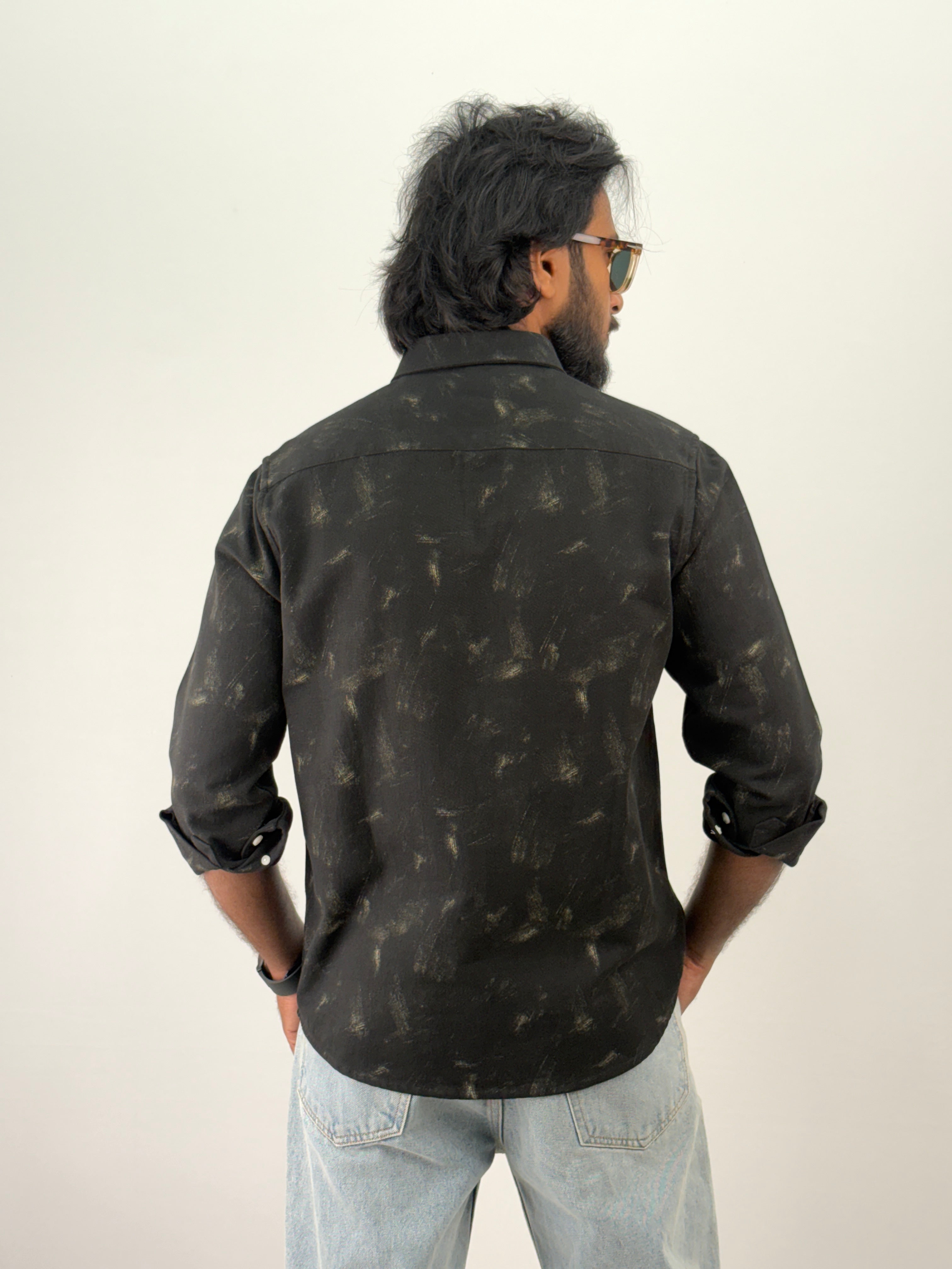 Black Tie & Dye Denim Shirt