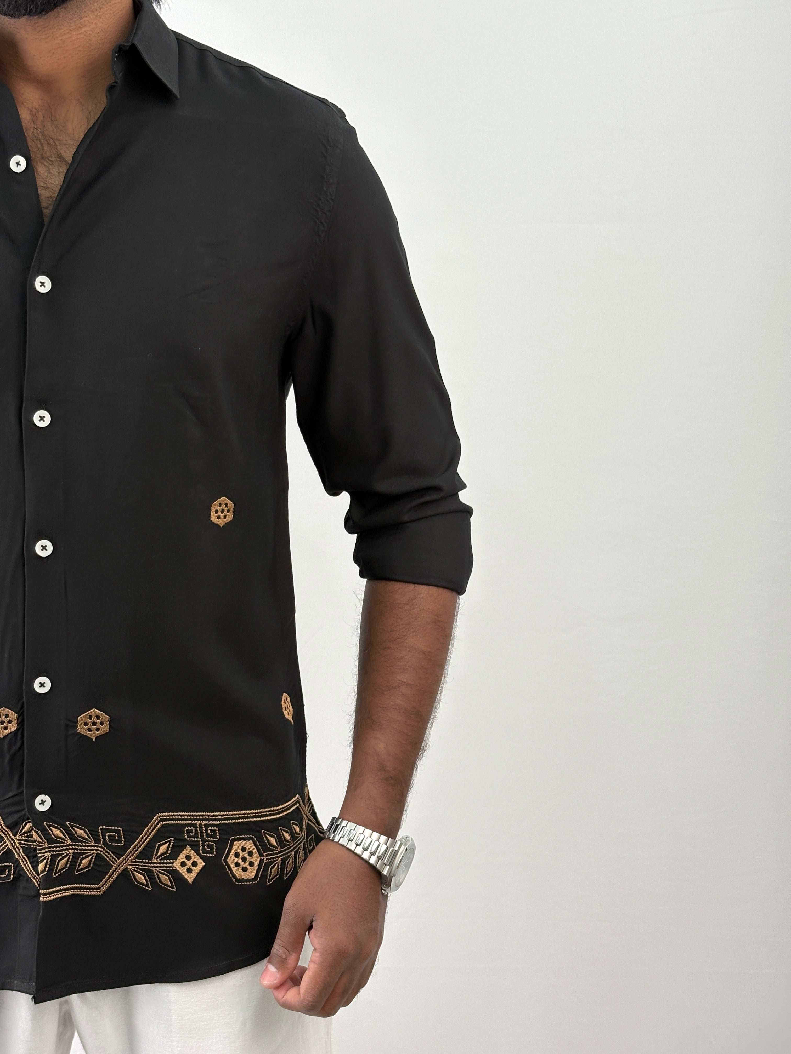 Black Embroidery Shirt