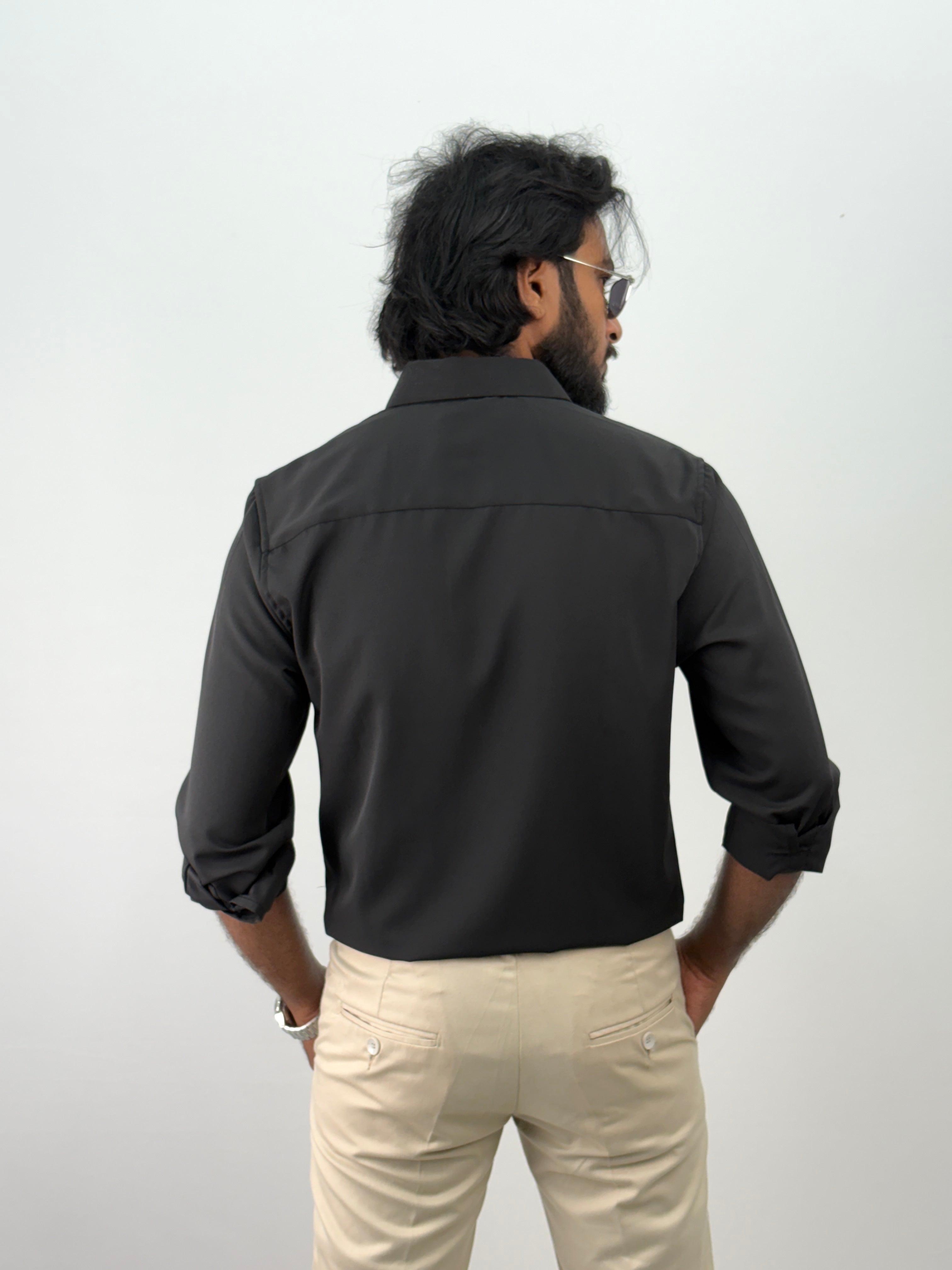 Black Flock IMP Printed Shirt