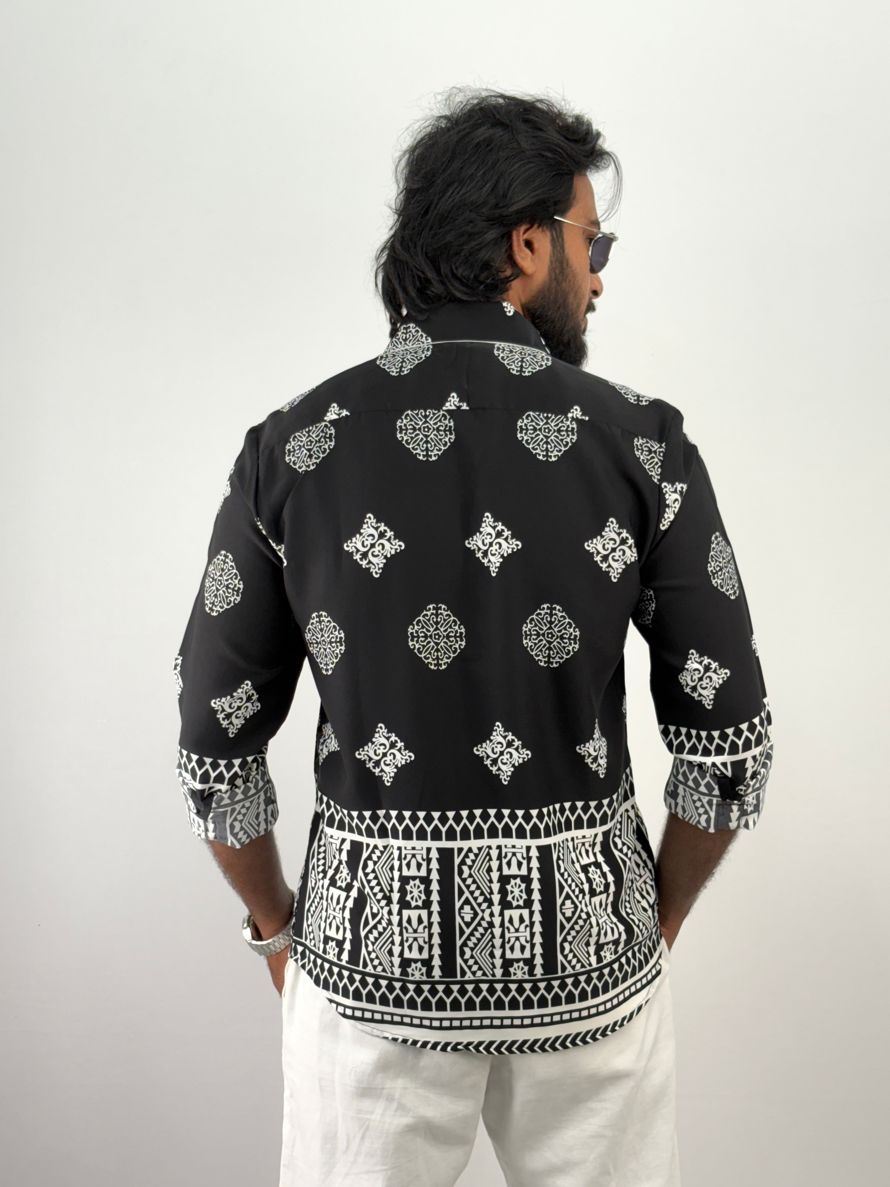 Black Bottom Printed Shirt 2