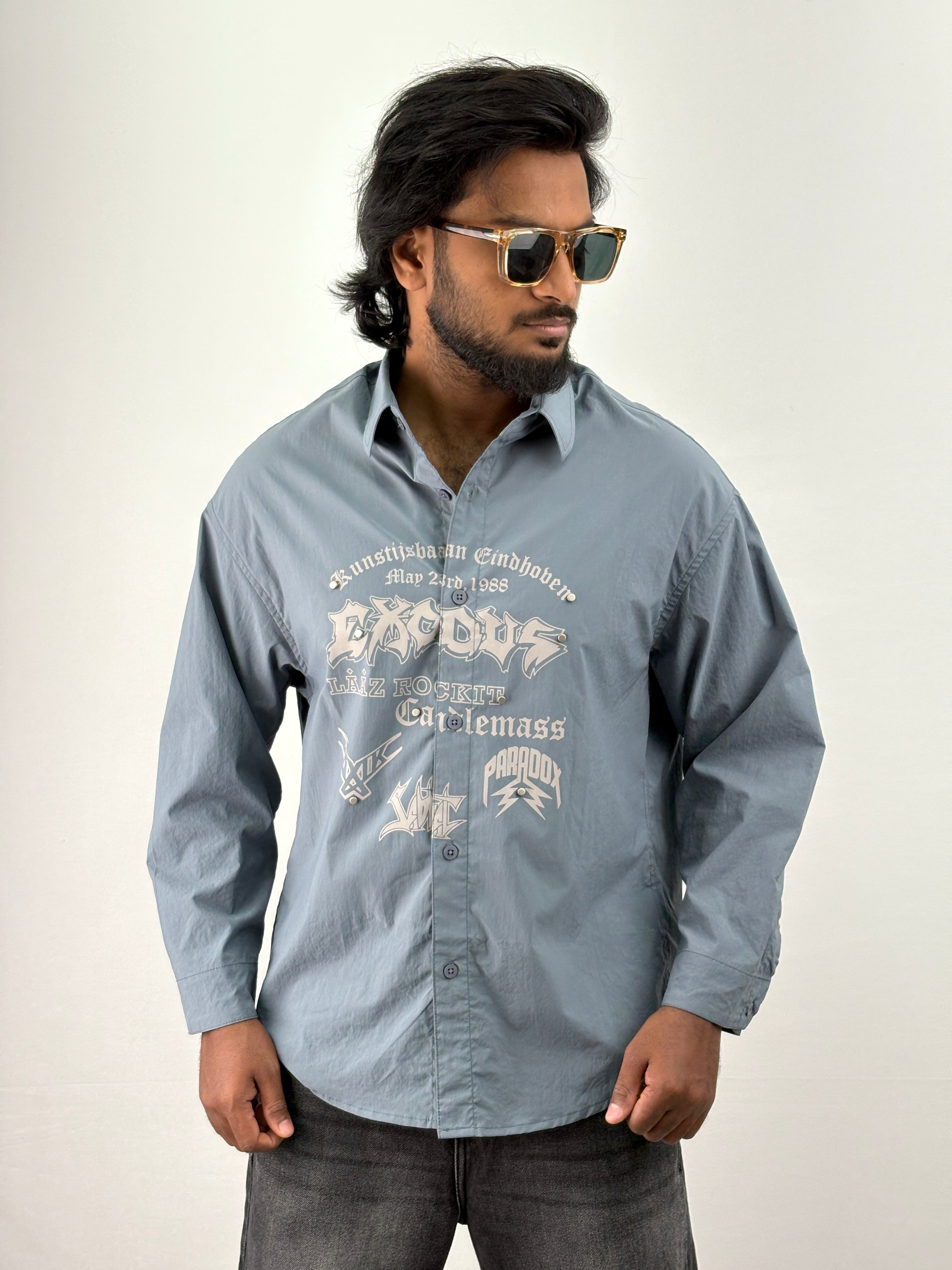 Blue Oversized Shirt