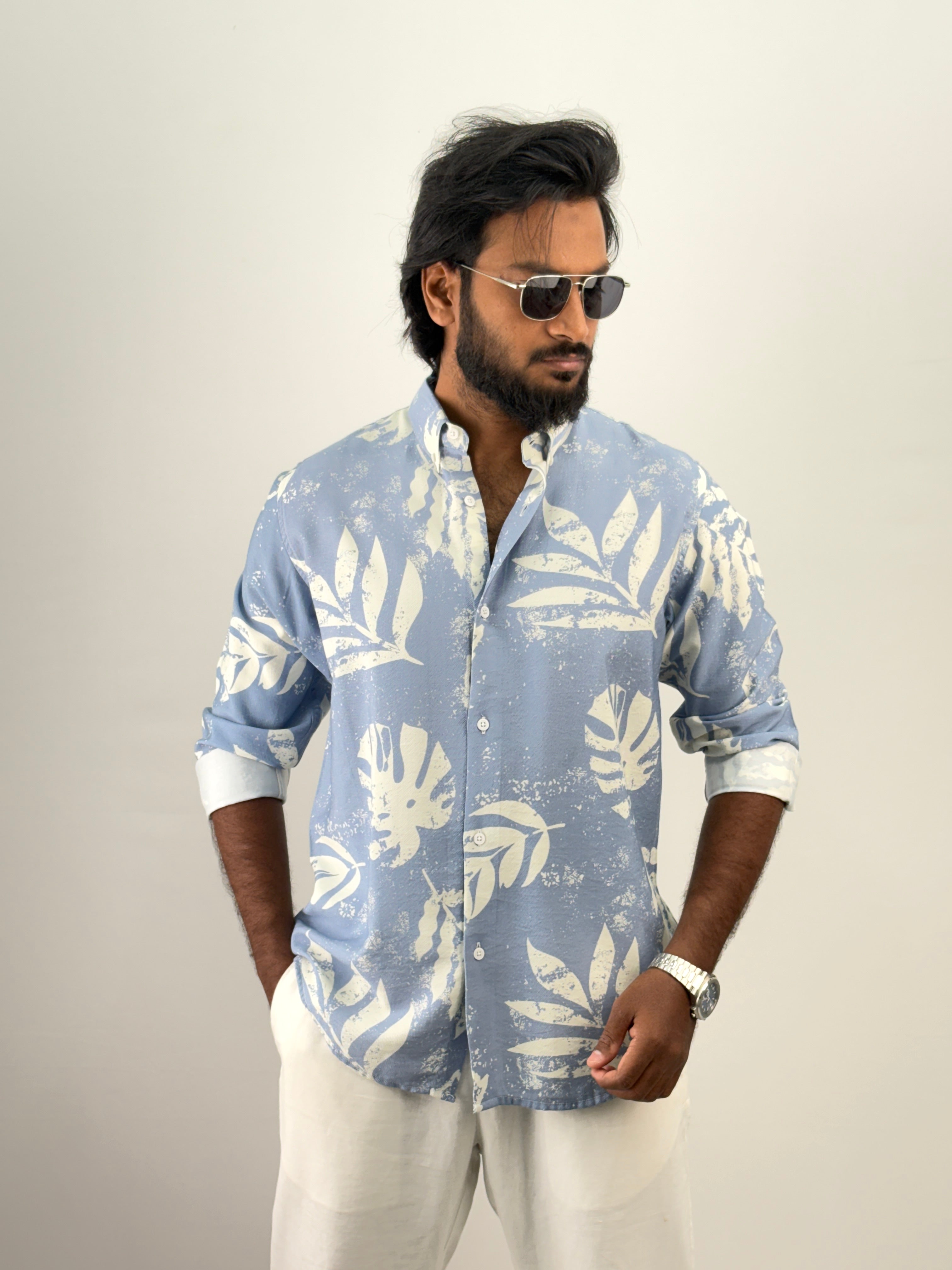 Blue IMP Printed Shirt