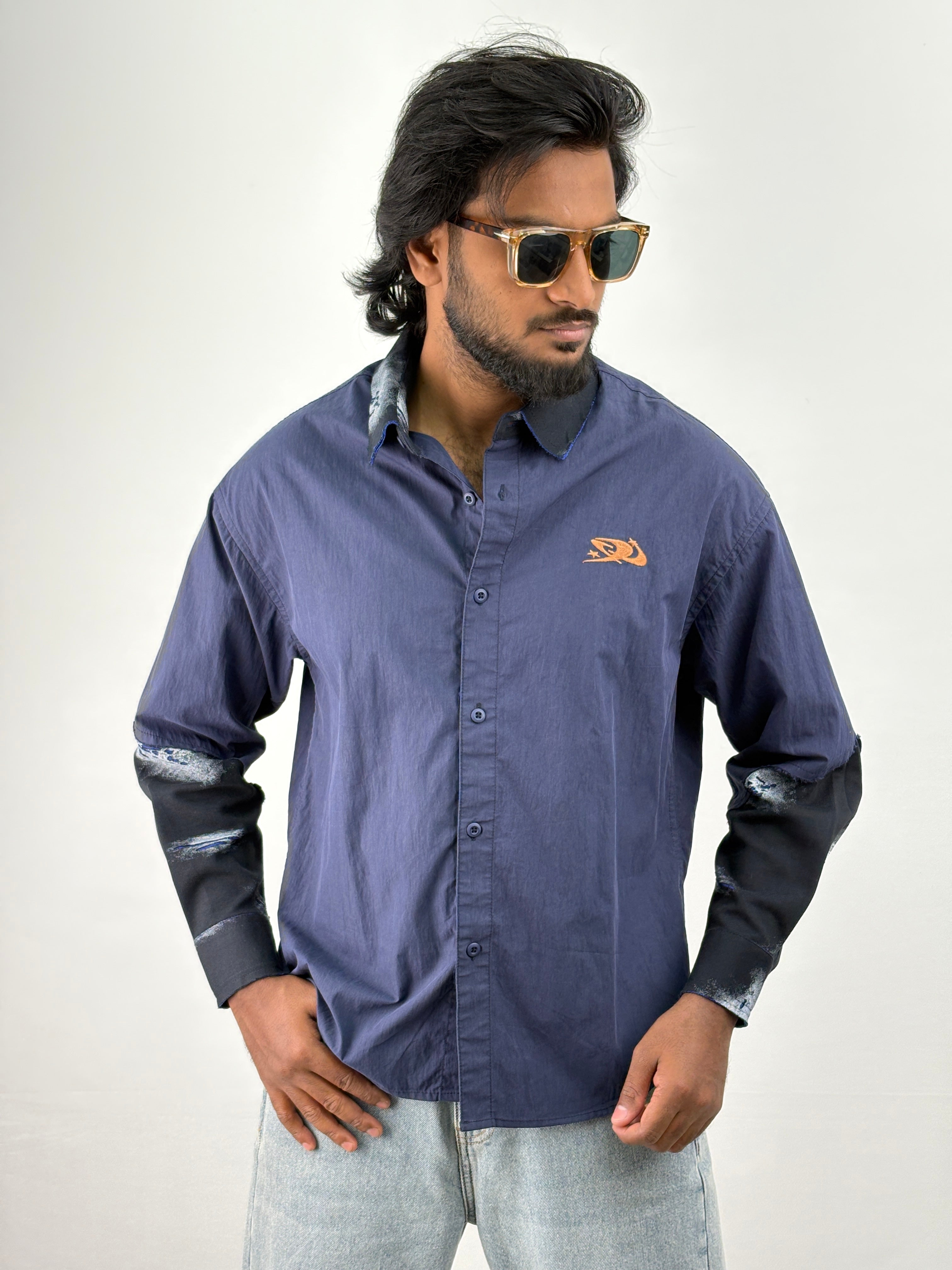 Blue Oversized Shirt