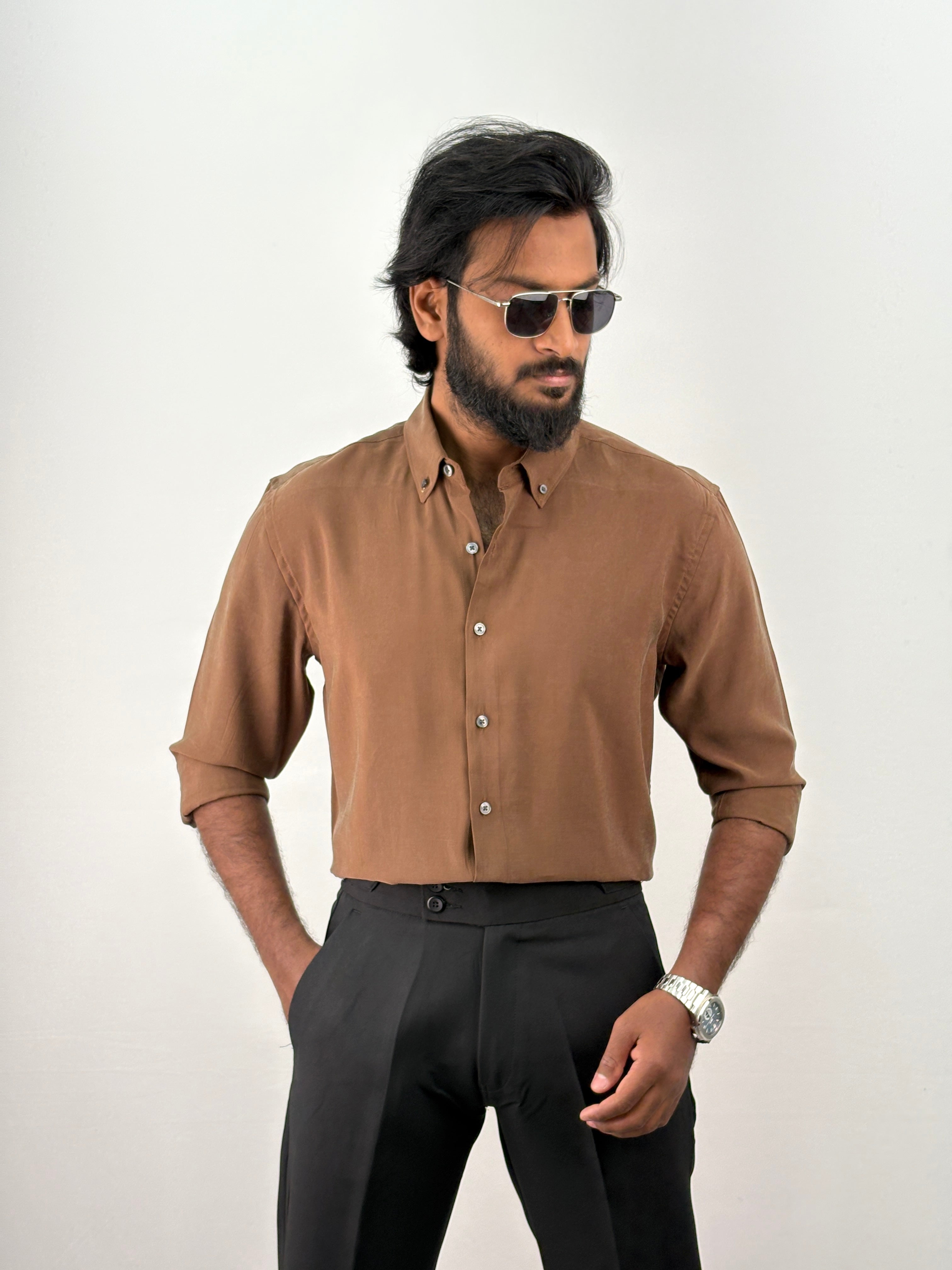 Brown IMP Plain Shirt