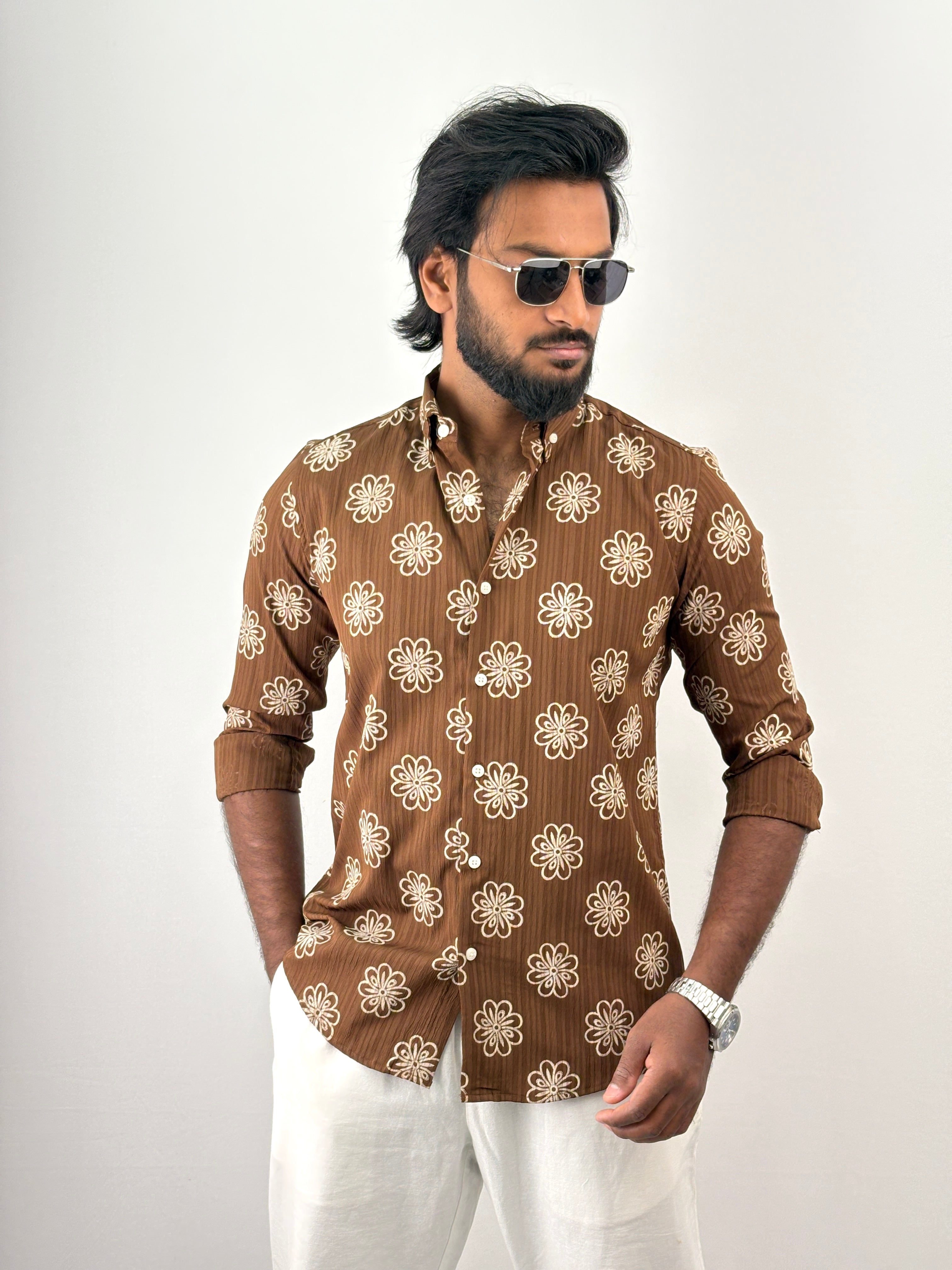Brown IMP Printed Shirt