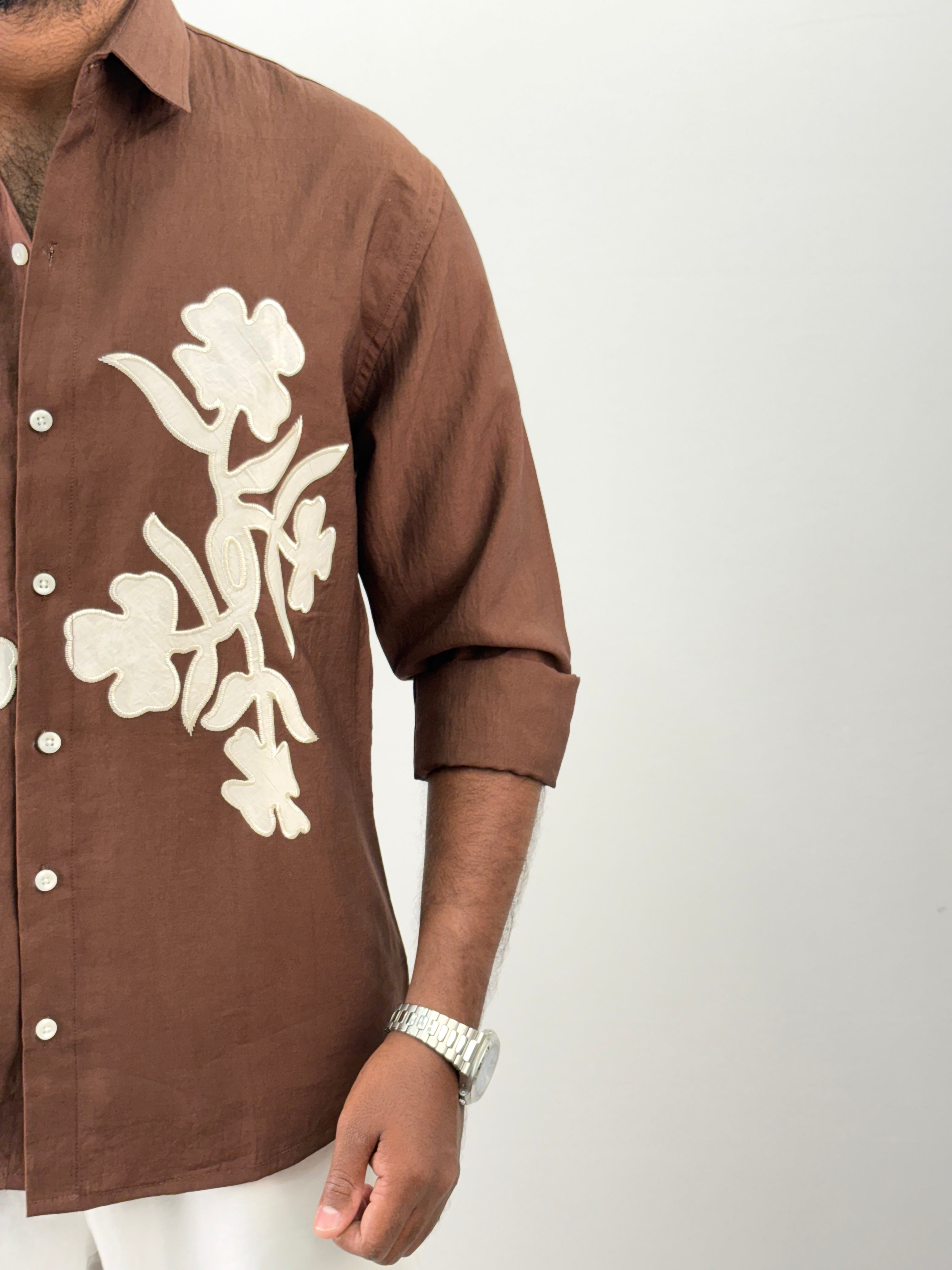 Brown Embroidery Shirt 11