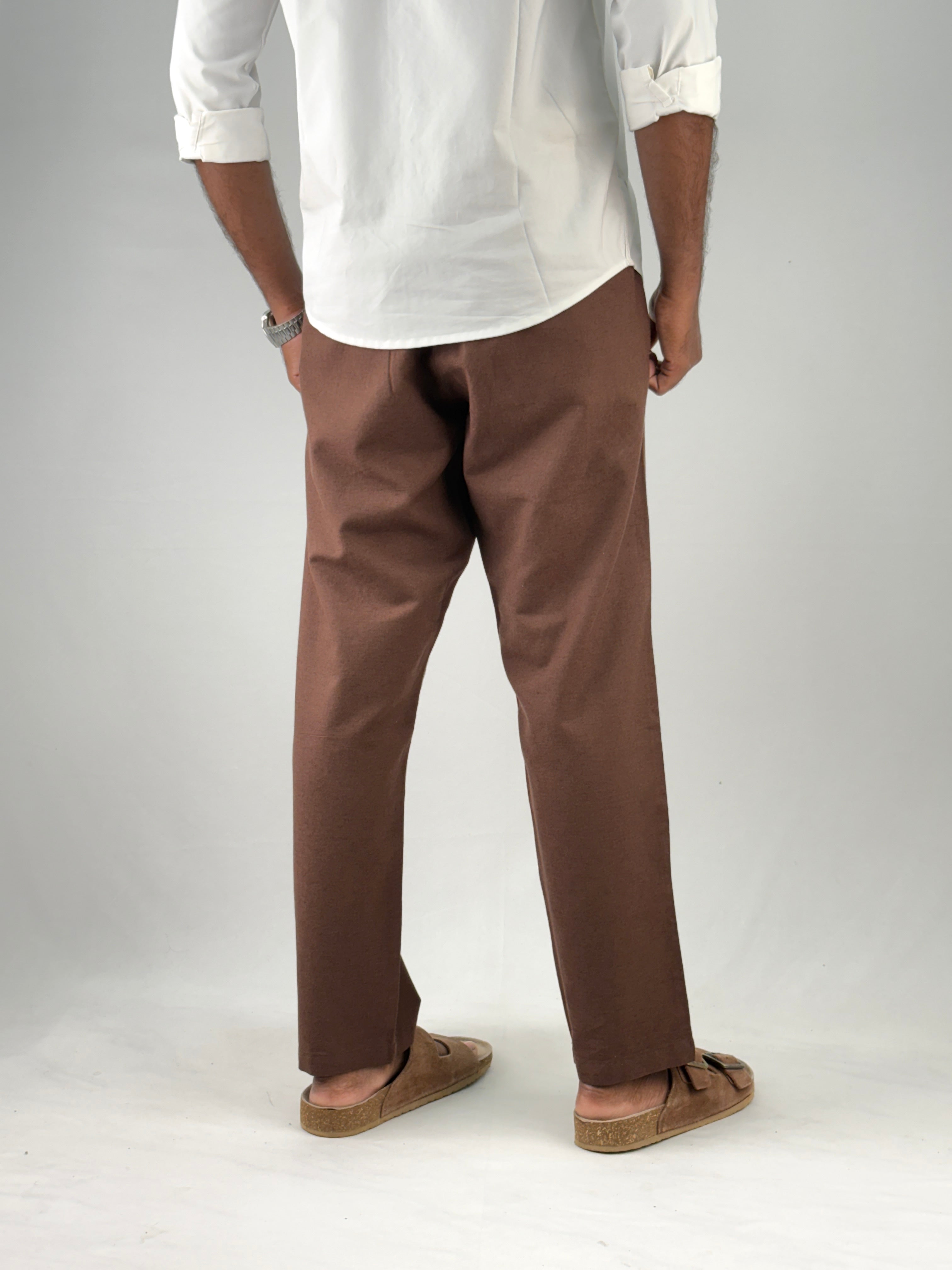 Brown Linen Pant