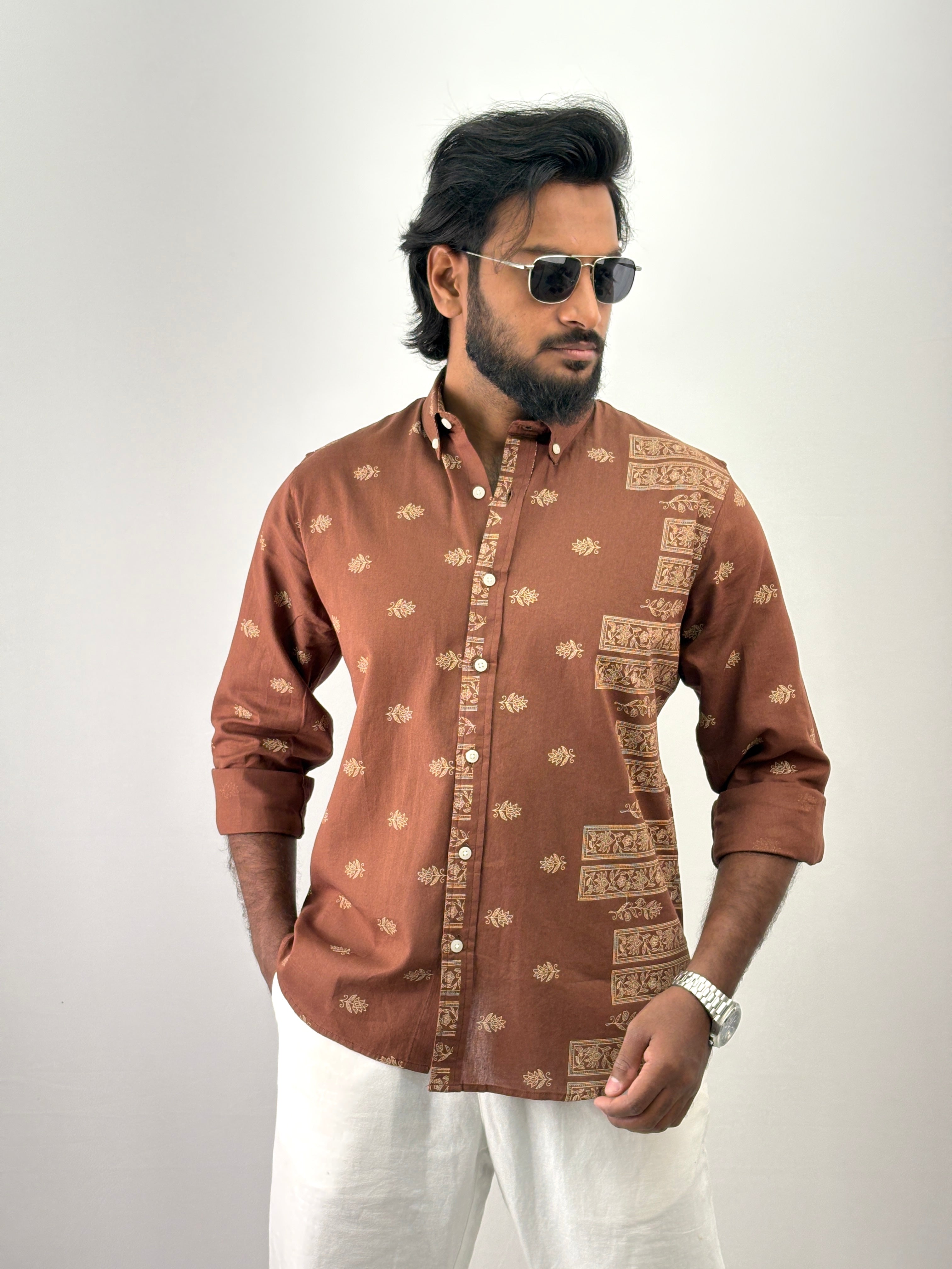 Brown Linen Shirt