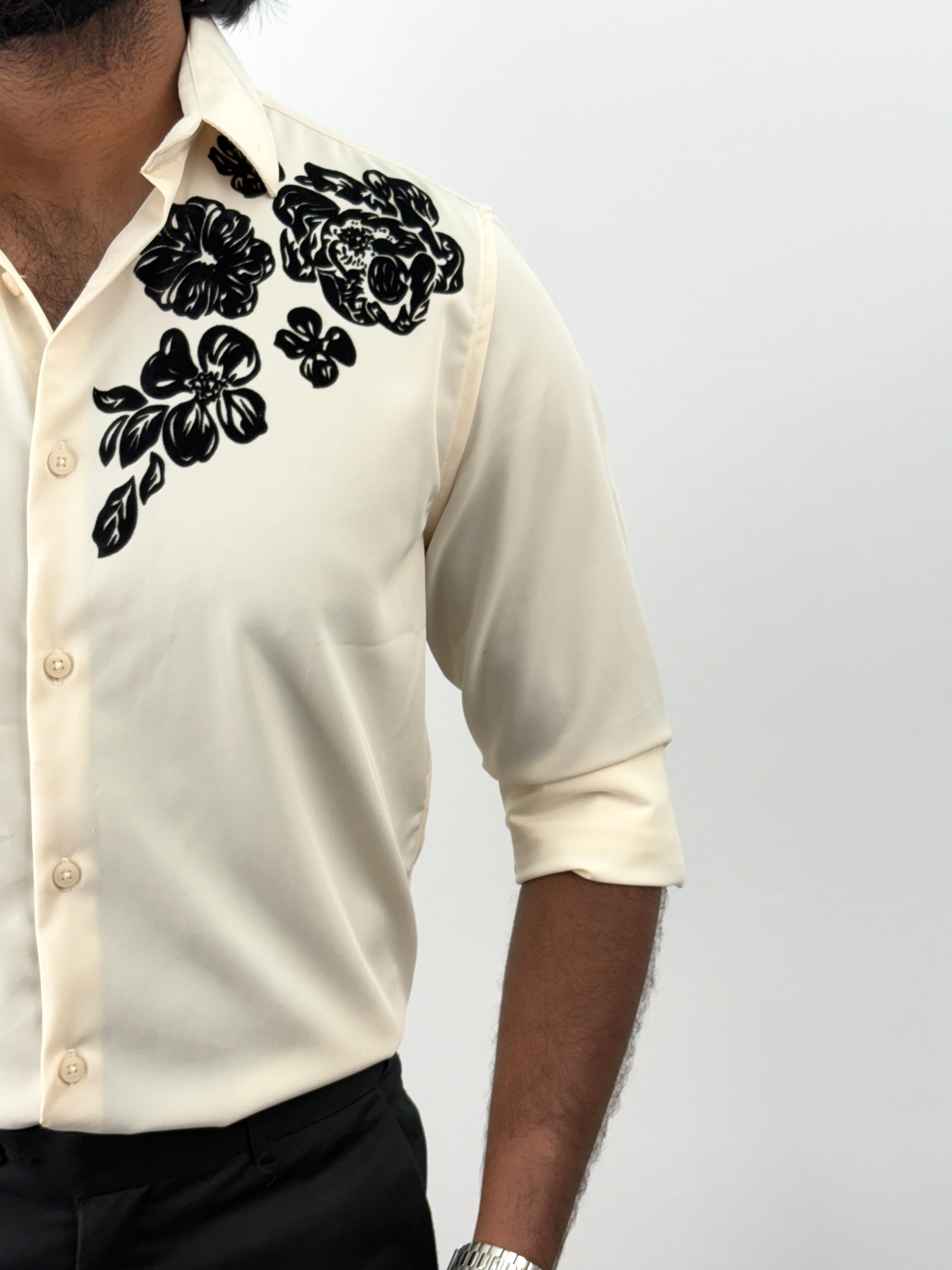 Cream Flock IMP Printed Shirt