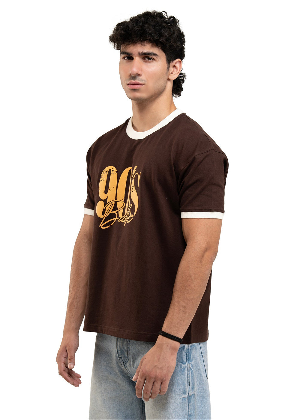 Brown Cropped Ringer T-shirt