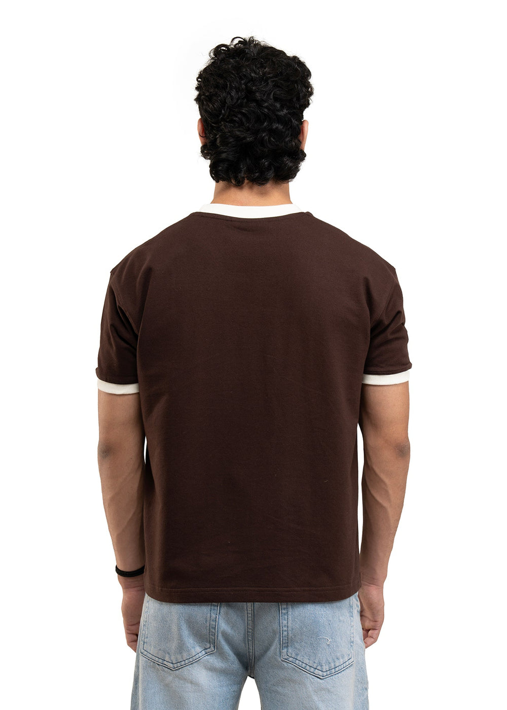 Brown Cropped Ringer T-shirt