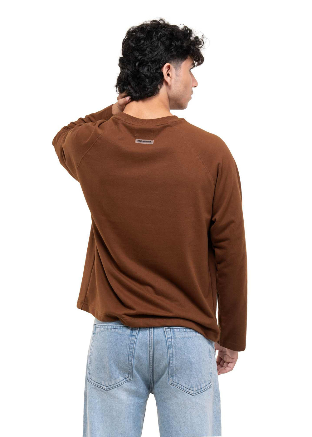 Burnt Brown Cropped Raglan Tee