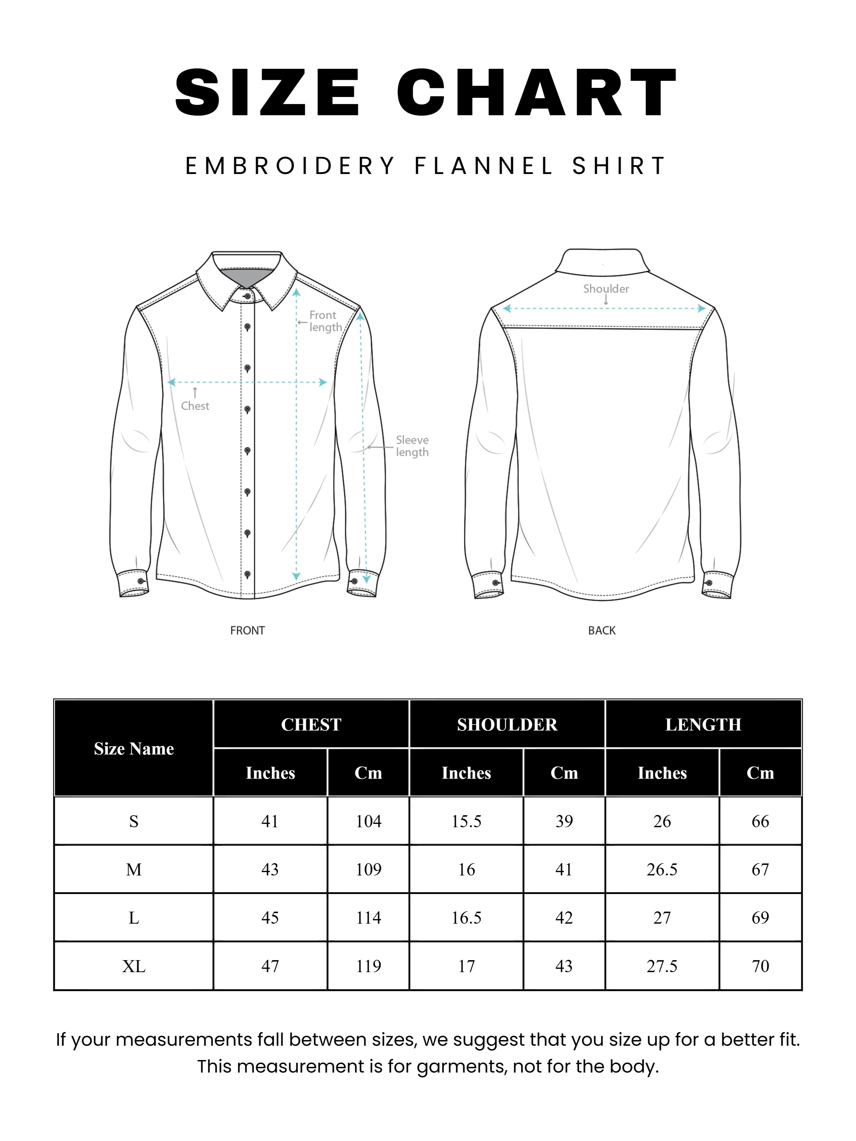 Blue Embroidery Flannel Shirt