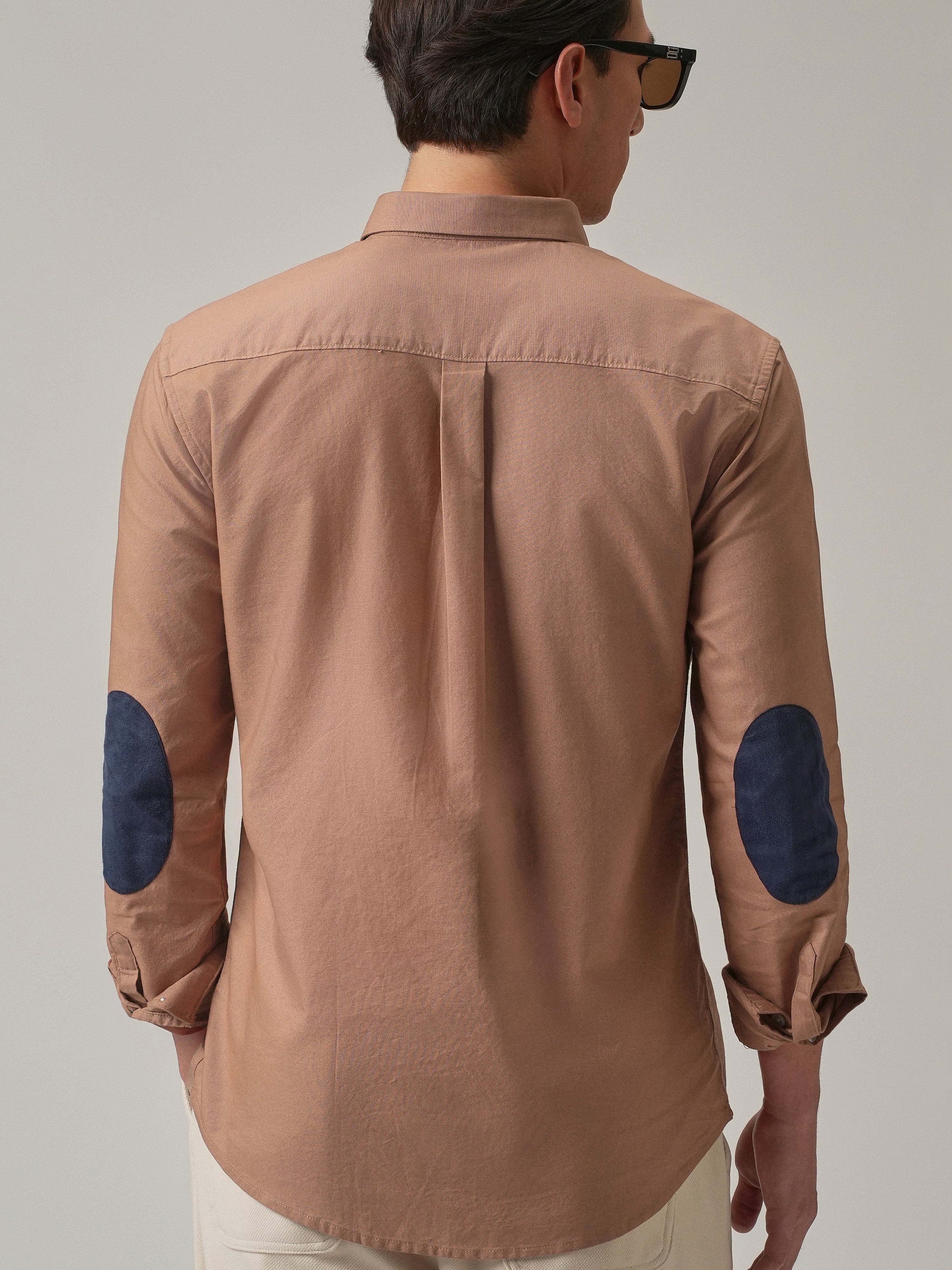 Fawn Plain Elbow Patch Shirt