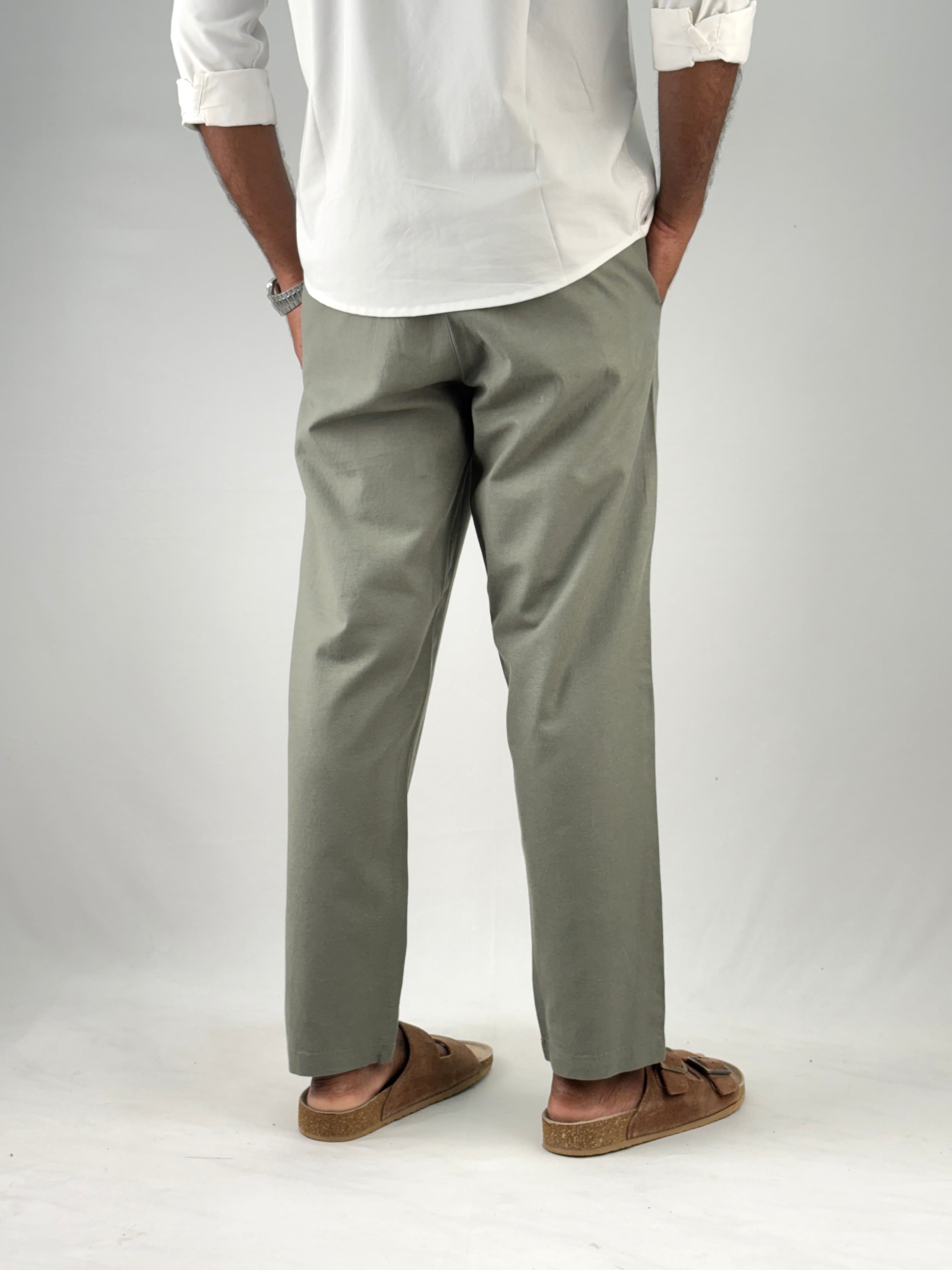 Green Linen Pant