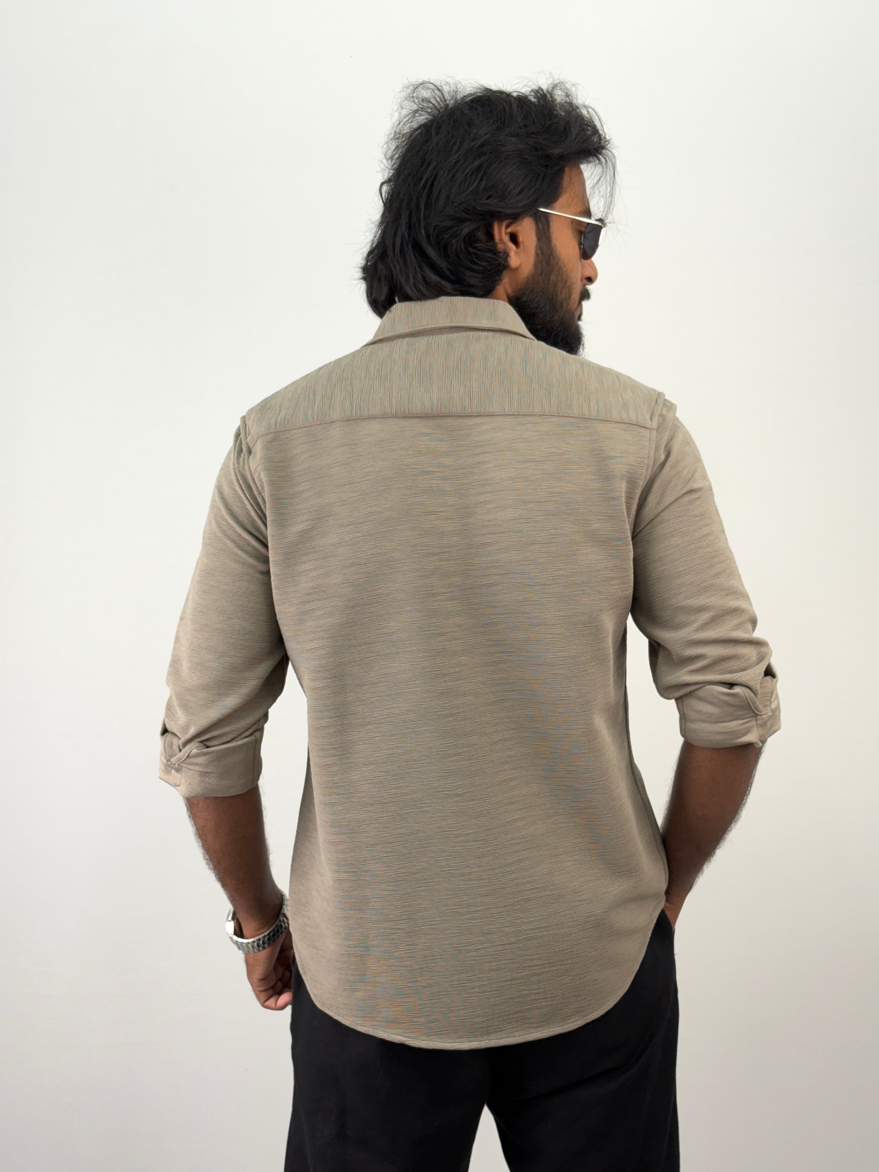 Grey Textured Shirt