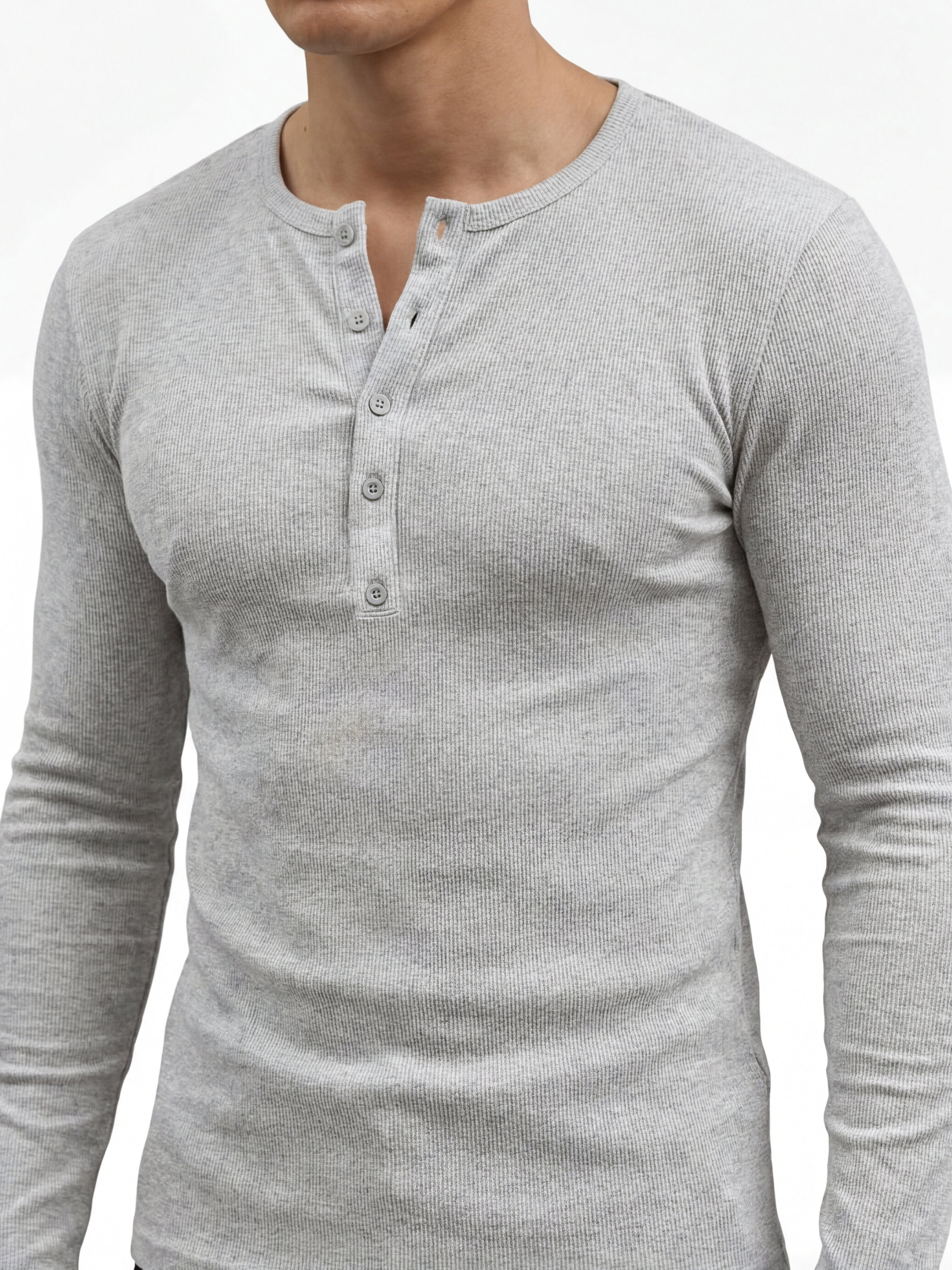 （GRAY） T-SHIRT LS RIB HENLEY ANCELLM ANCELLM（アンセルム） s.t.c｜洋服 （GRAY） T-SHIRT LS RIB HENLEY トップス