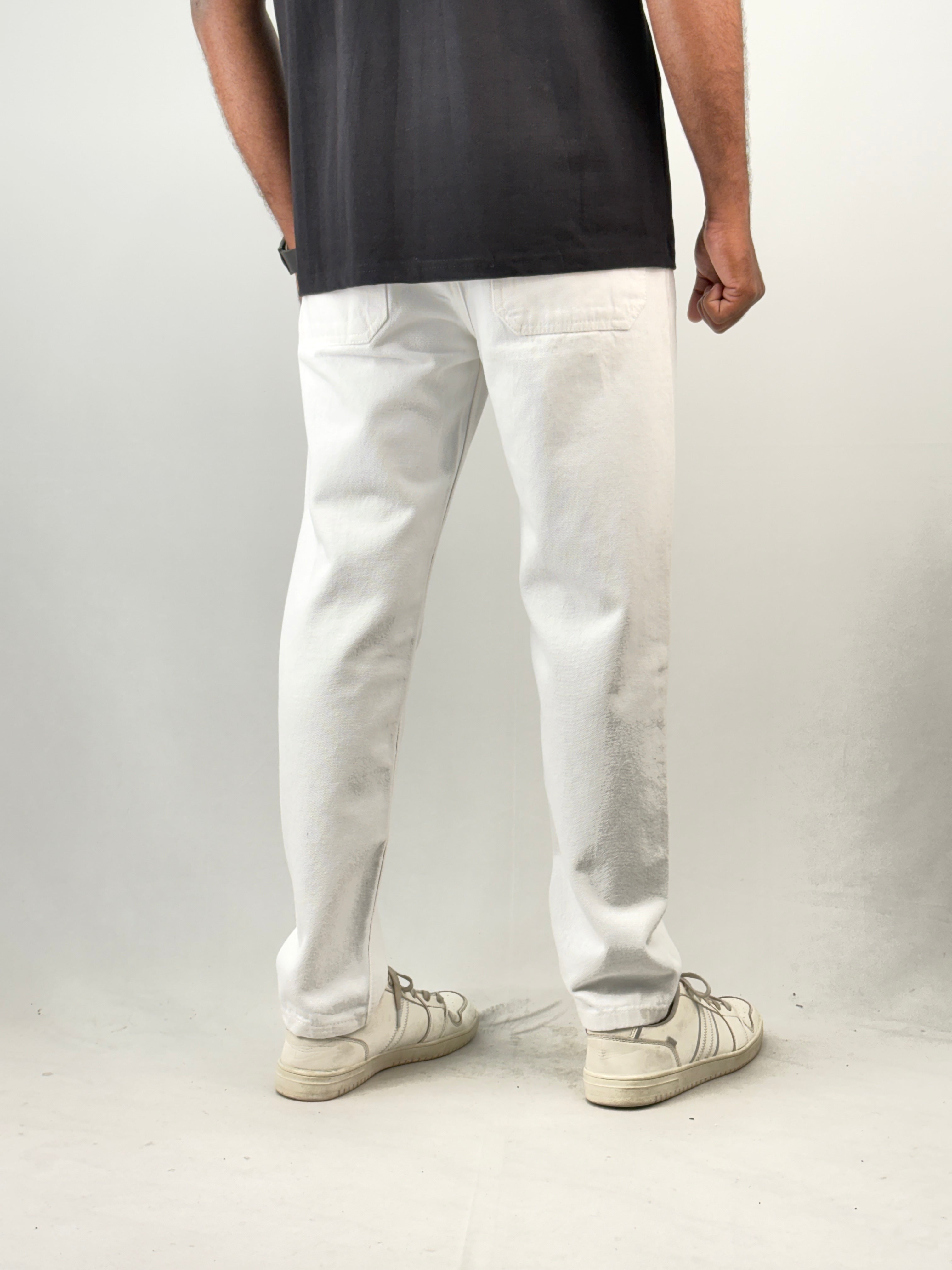 White Semi Baggy Jean
