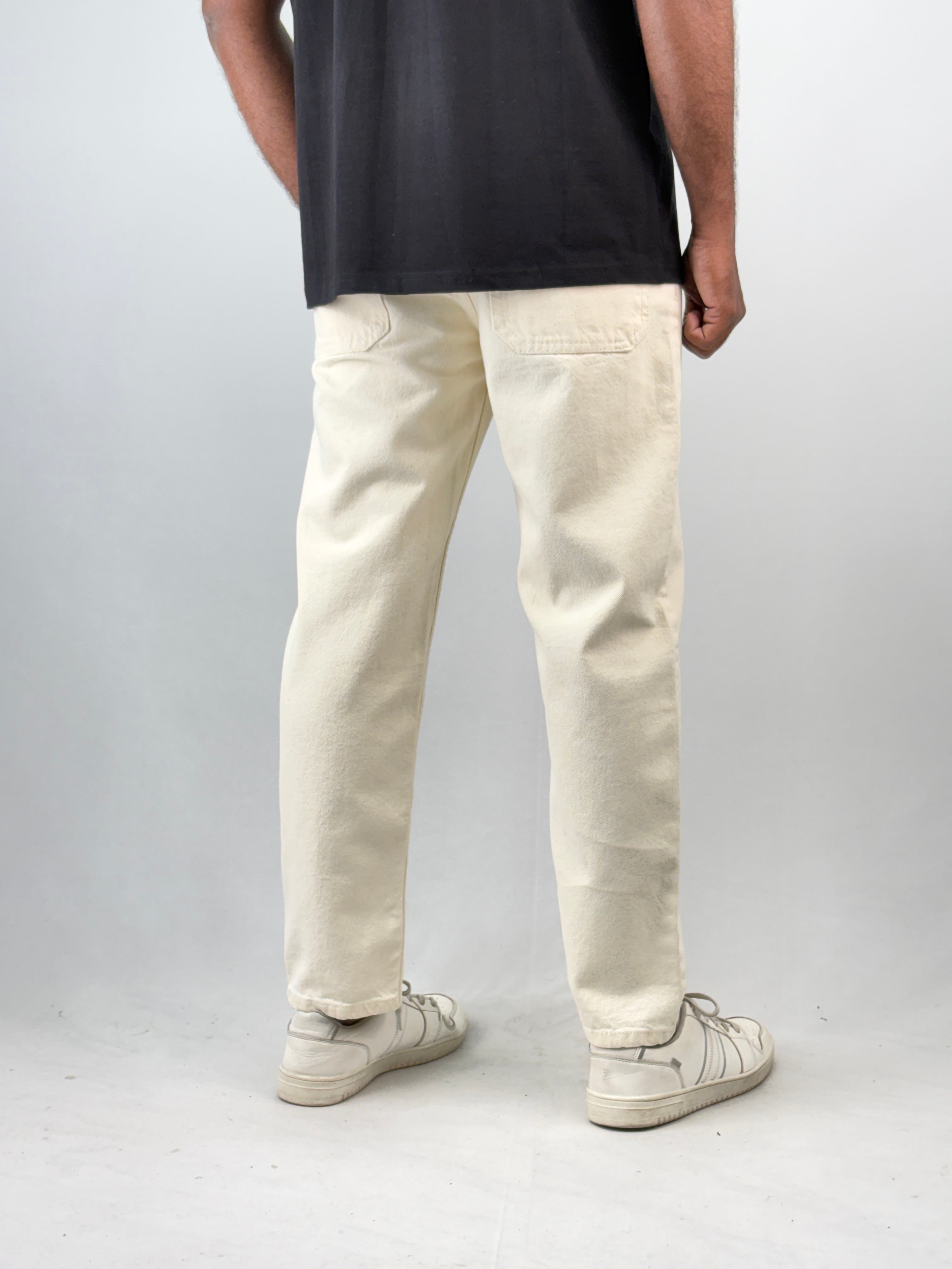 Off White Semi Baggy Jean