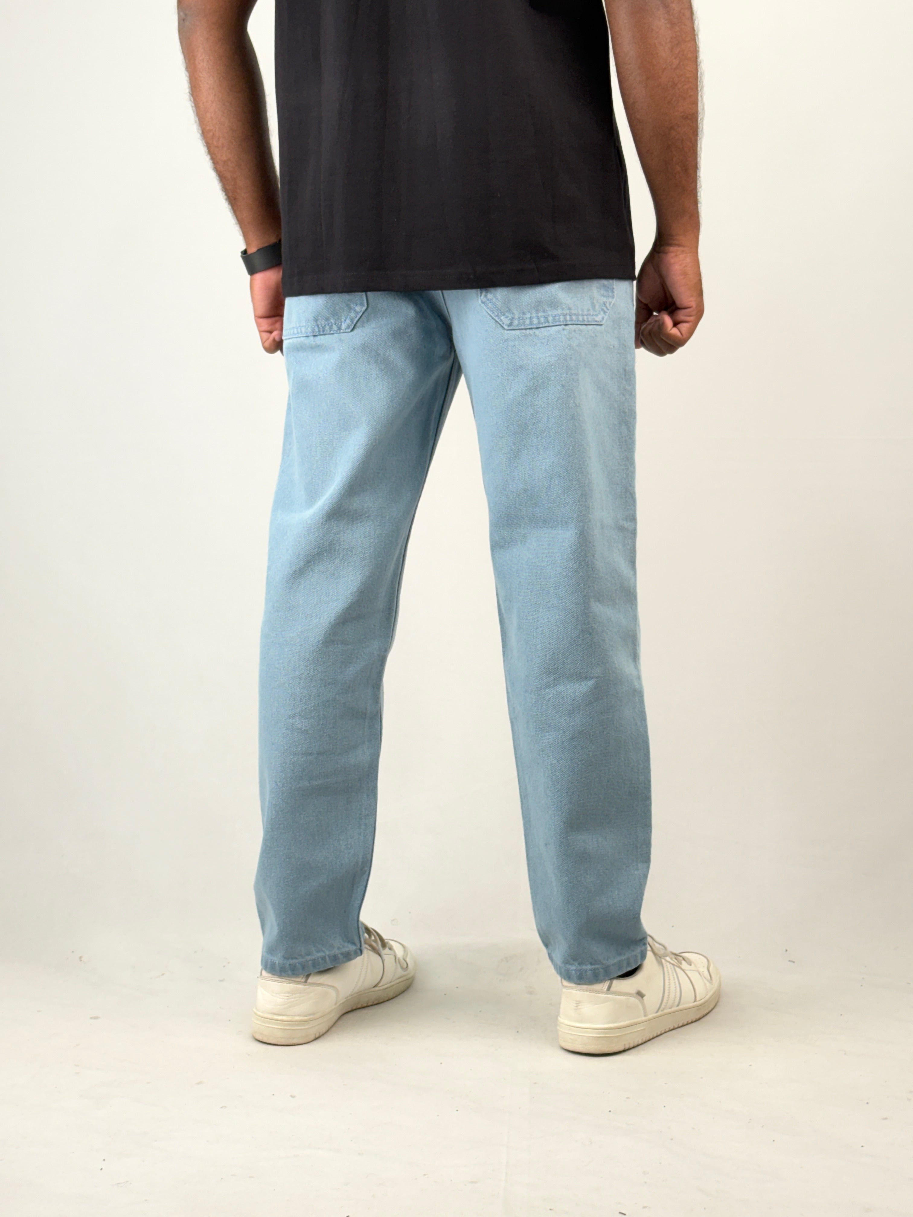Ice Blue Semi Baggy Jean