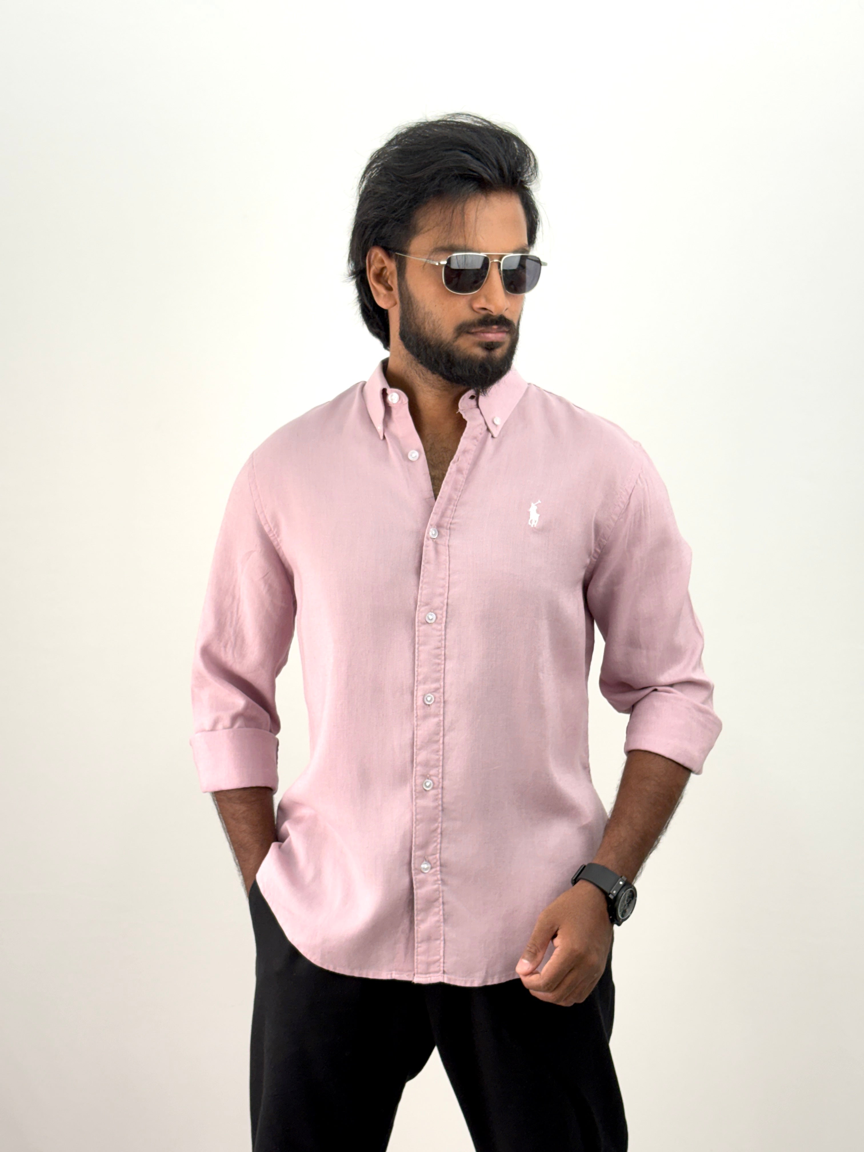 Pink Linen Shirt