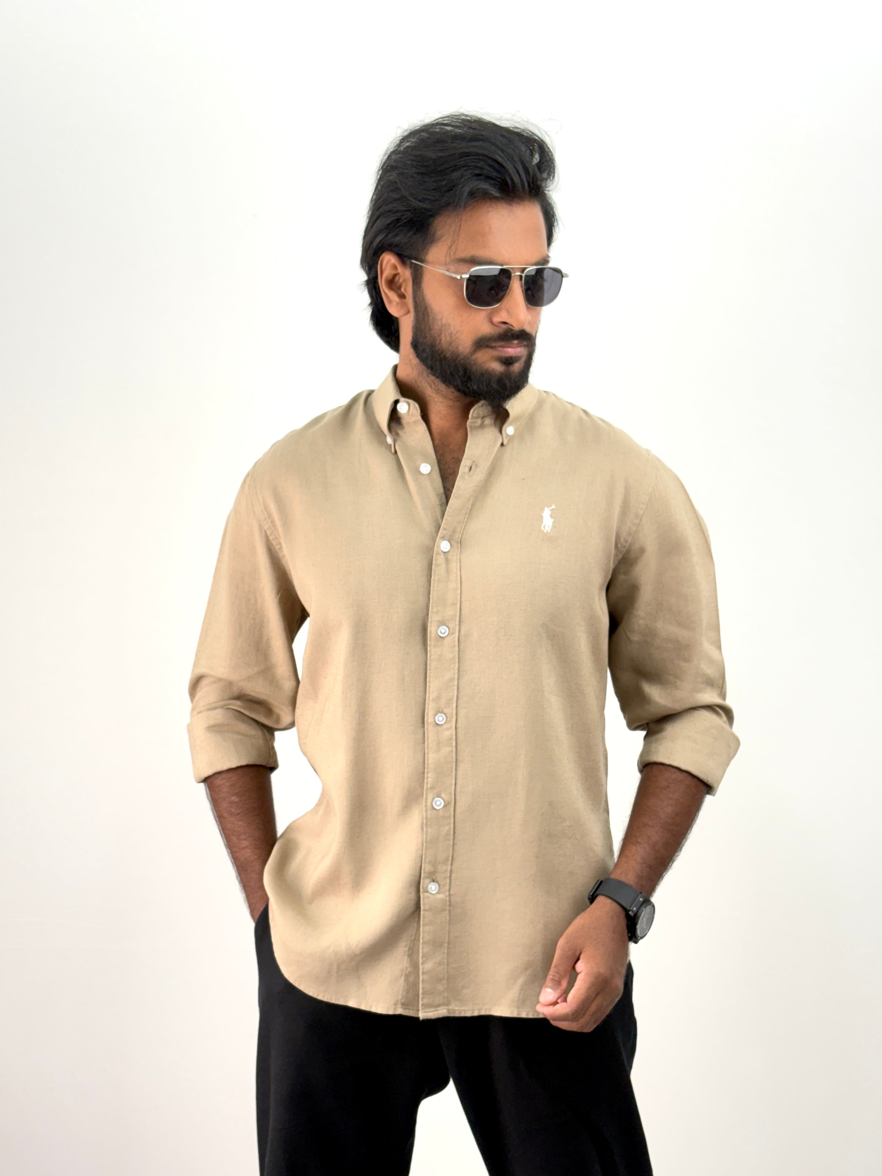 Khaki Linen Shirt