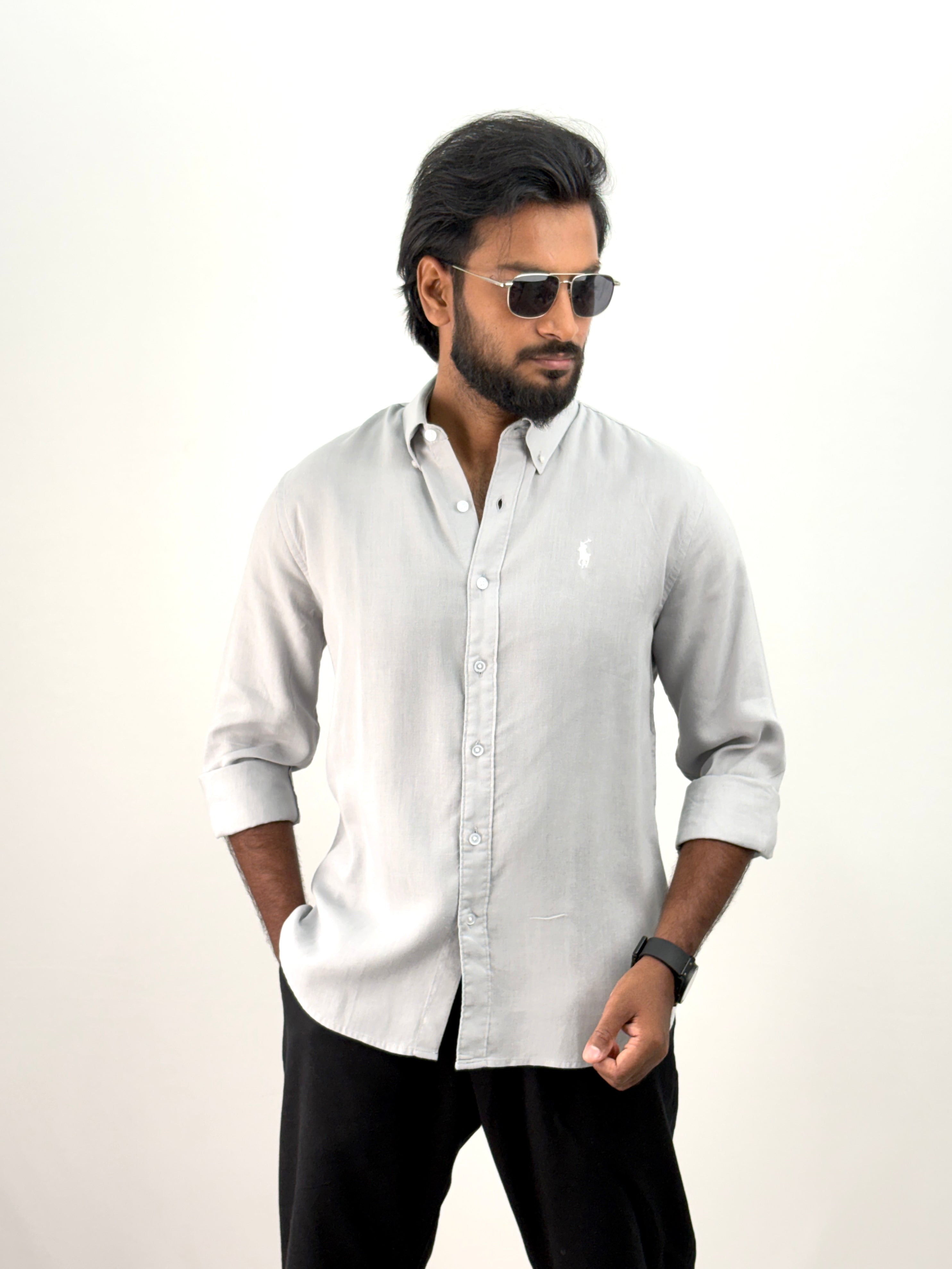 Grey Linen Shirt