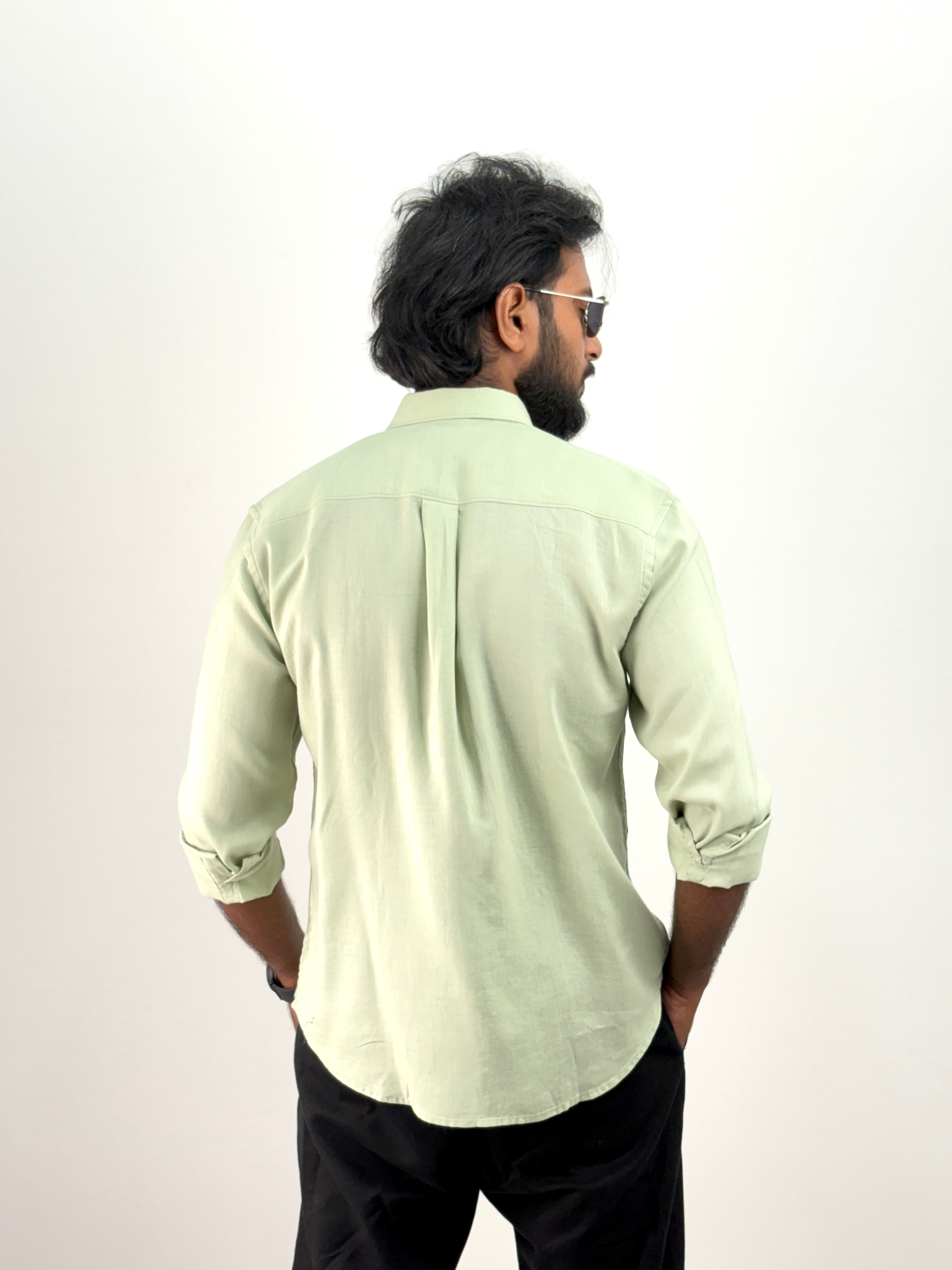 Slate Green Linen Shirt