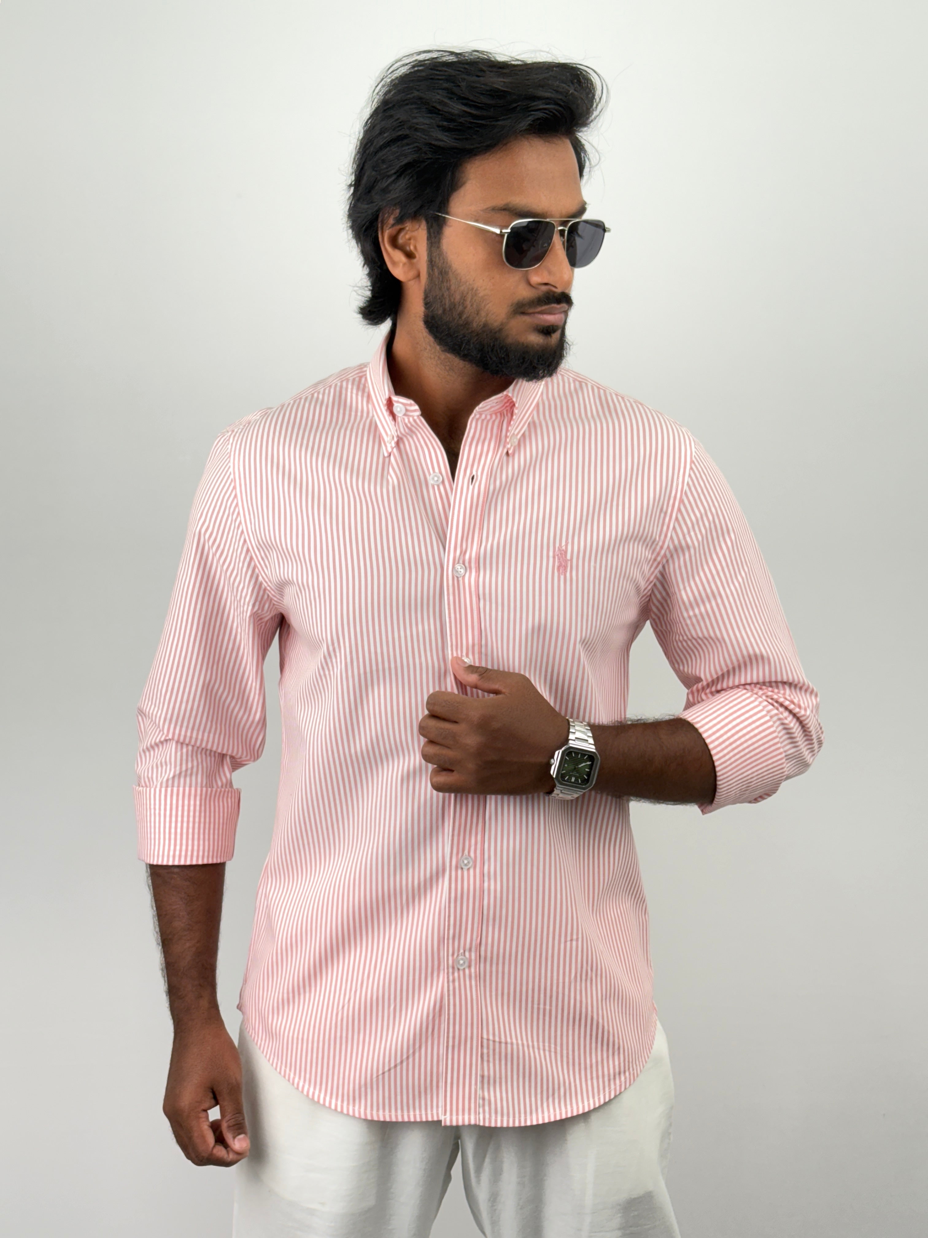 Cherry Pinstripe Shirts