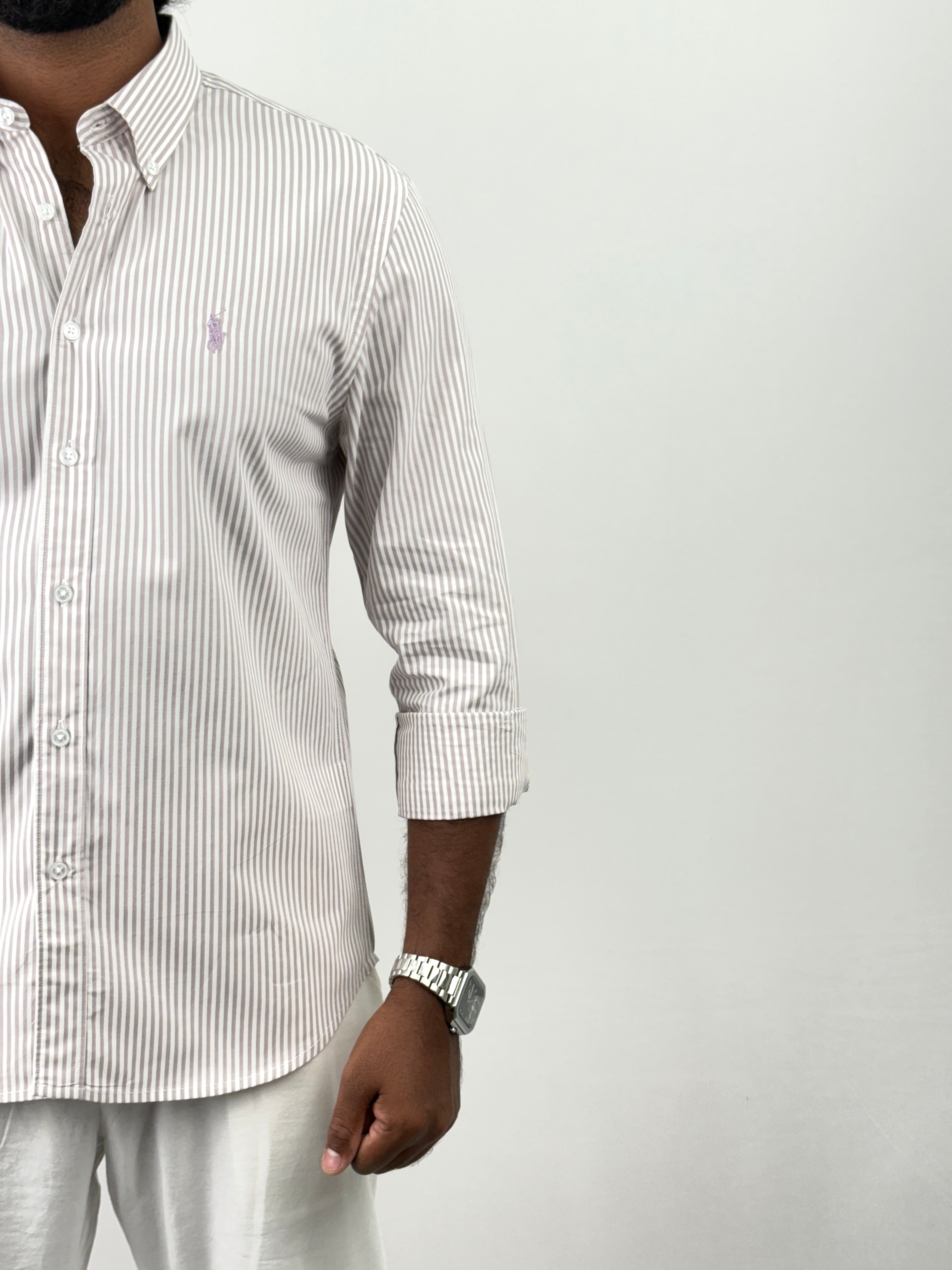Mauve Pinstripe Shirts