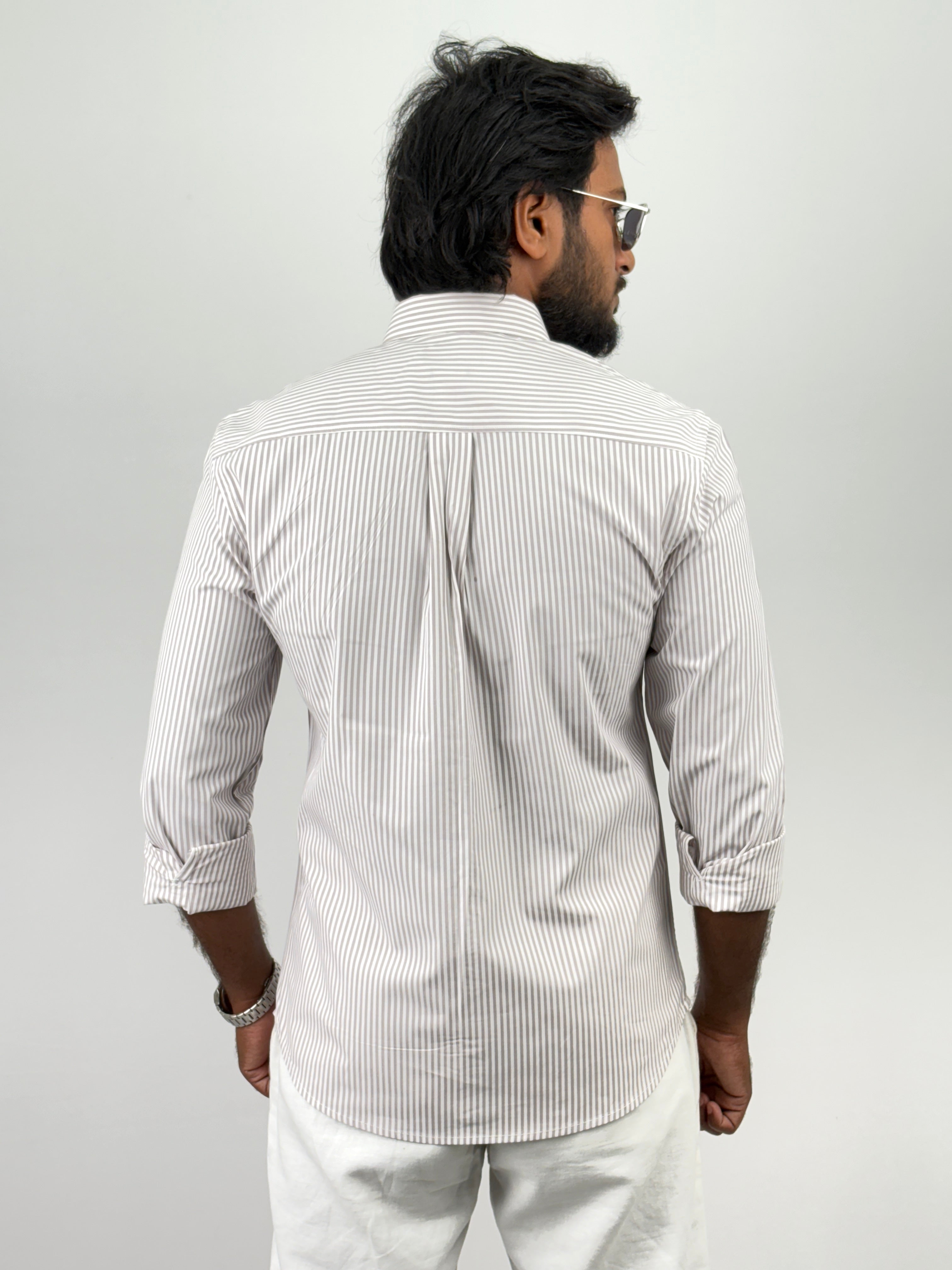 Mauve Pinstripe Shirts