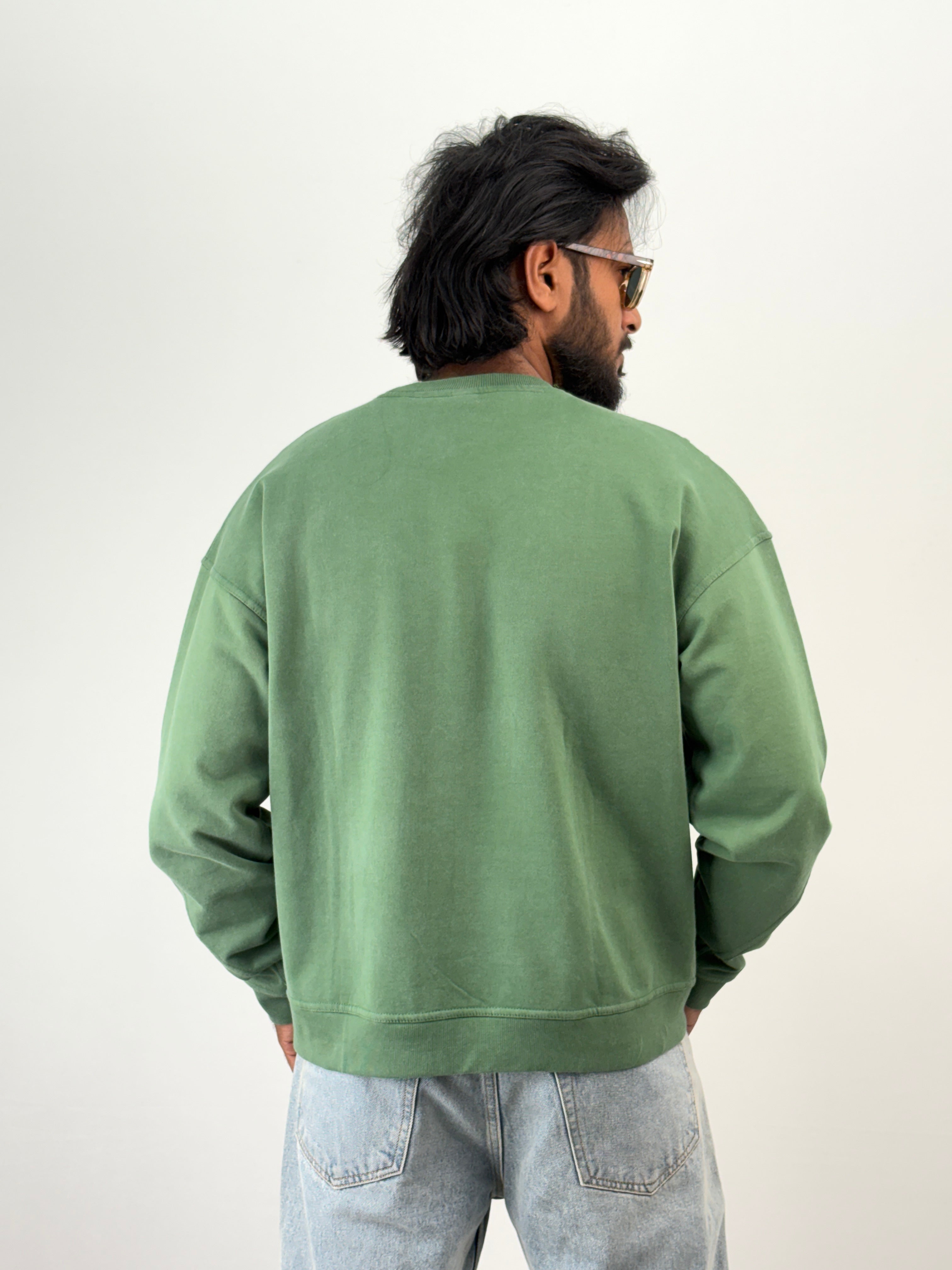Green Oversized Sweatshirt