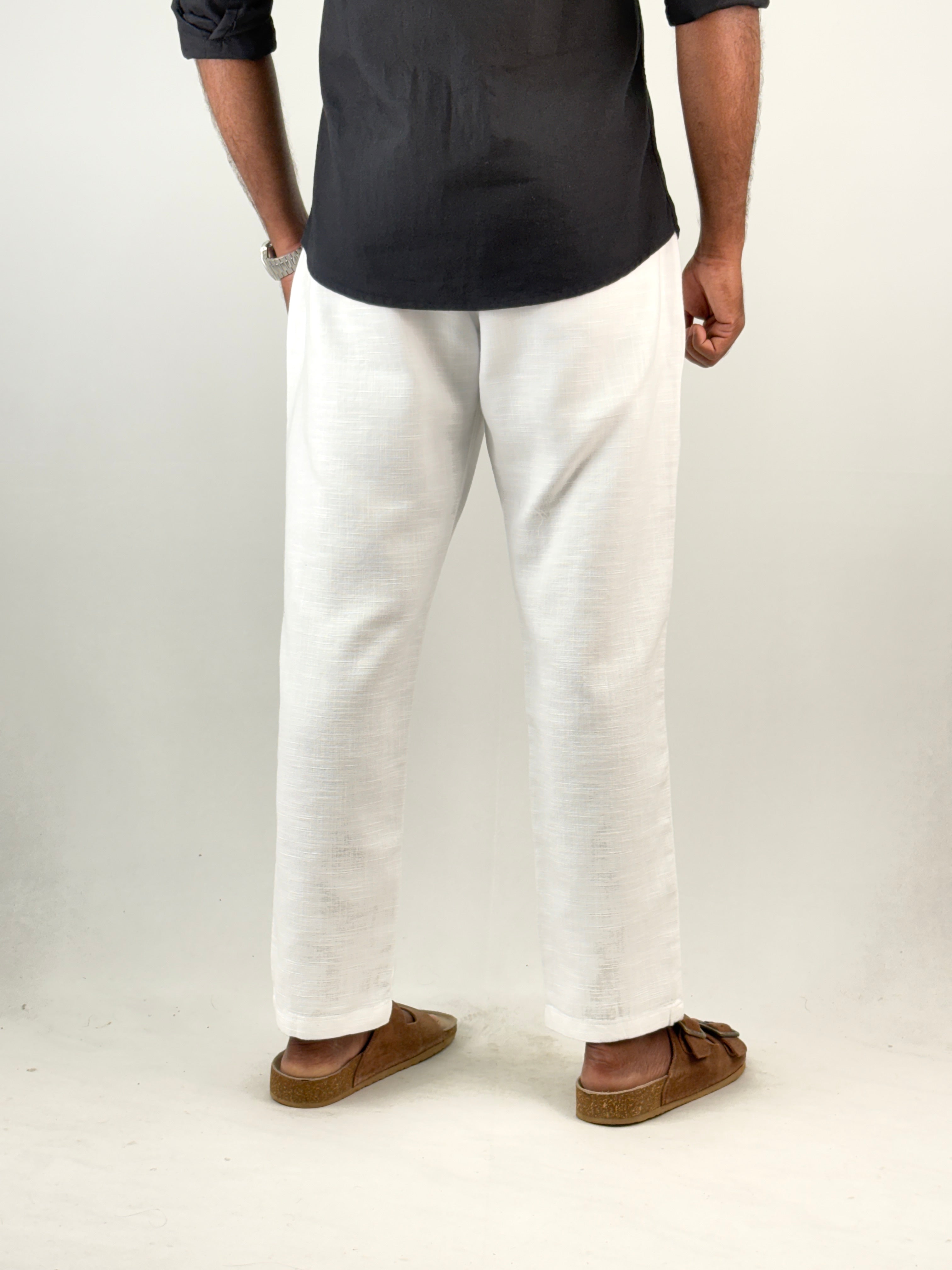 Off White Linen Pant