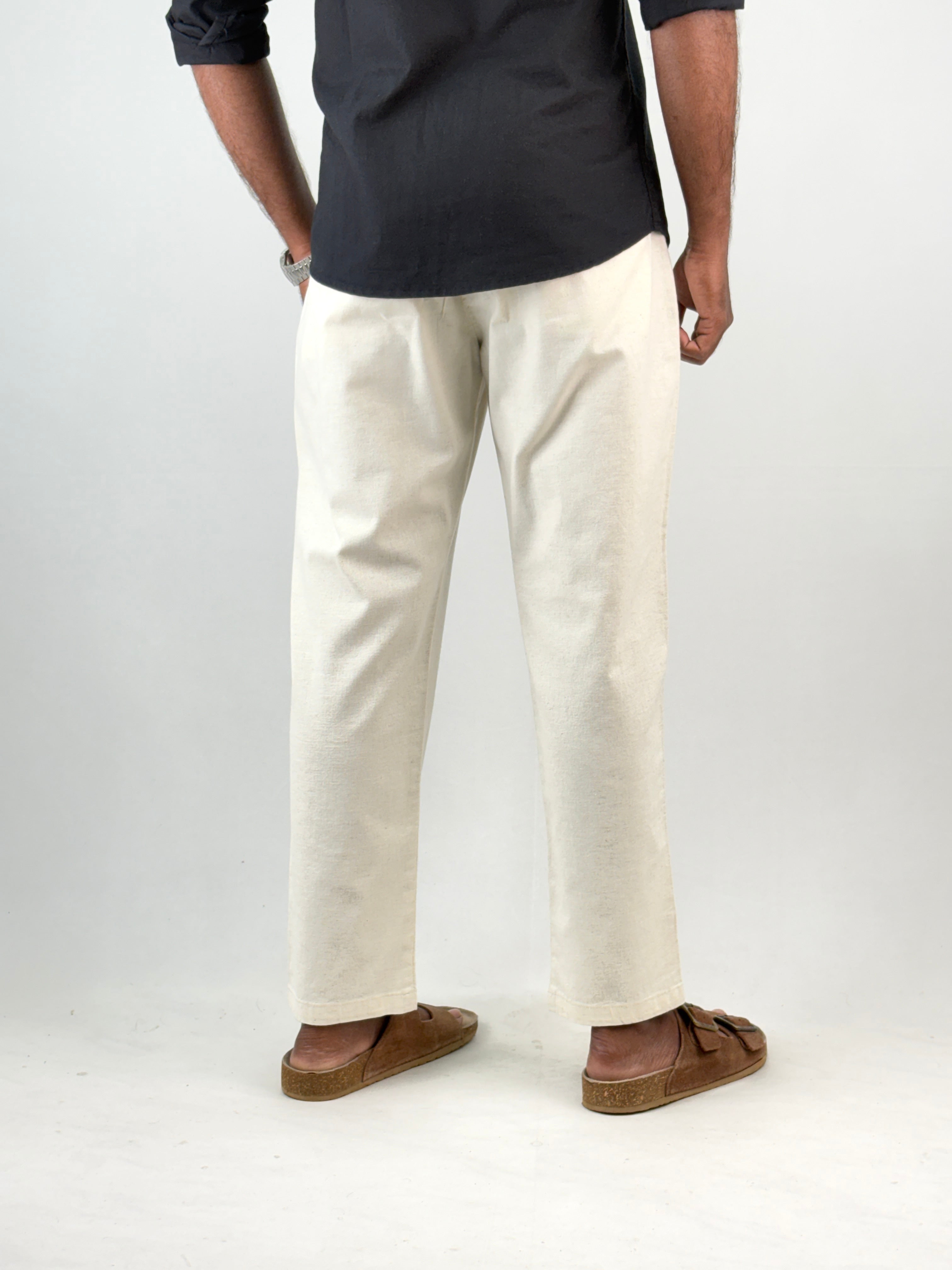 Cream Linen Pant