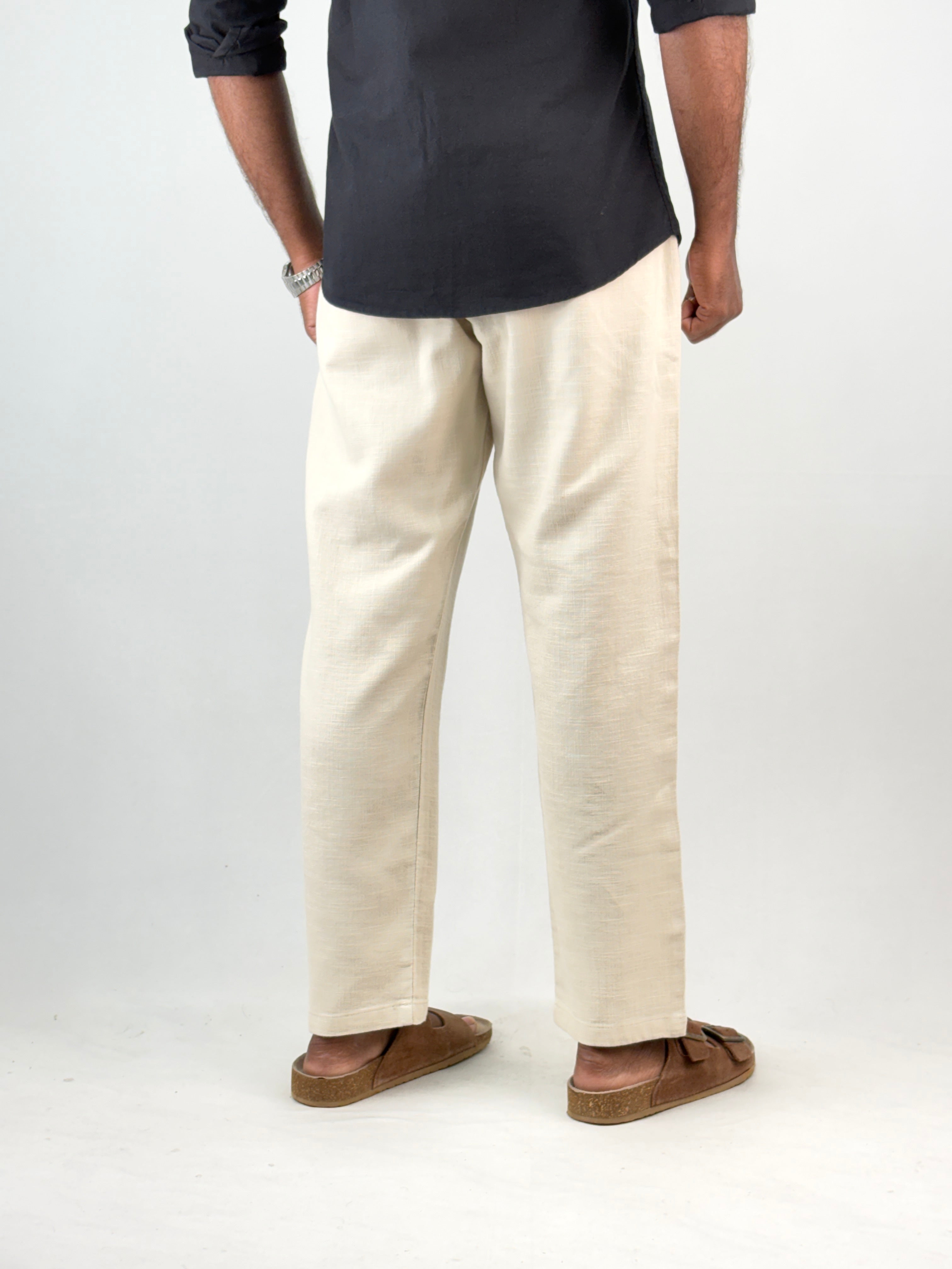 Beige Linen Pant