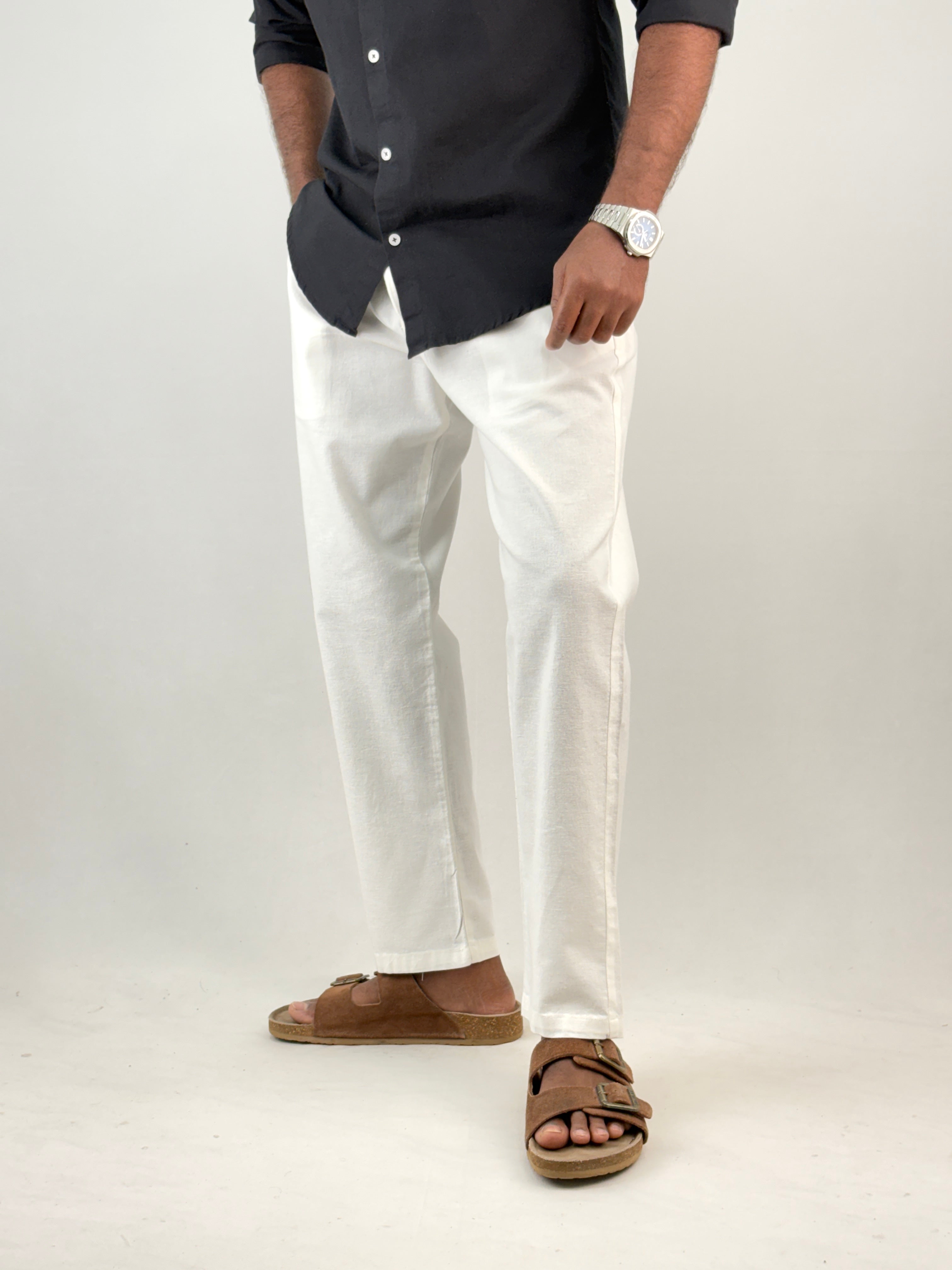 White Linen Pant