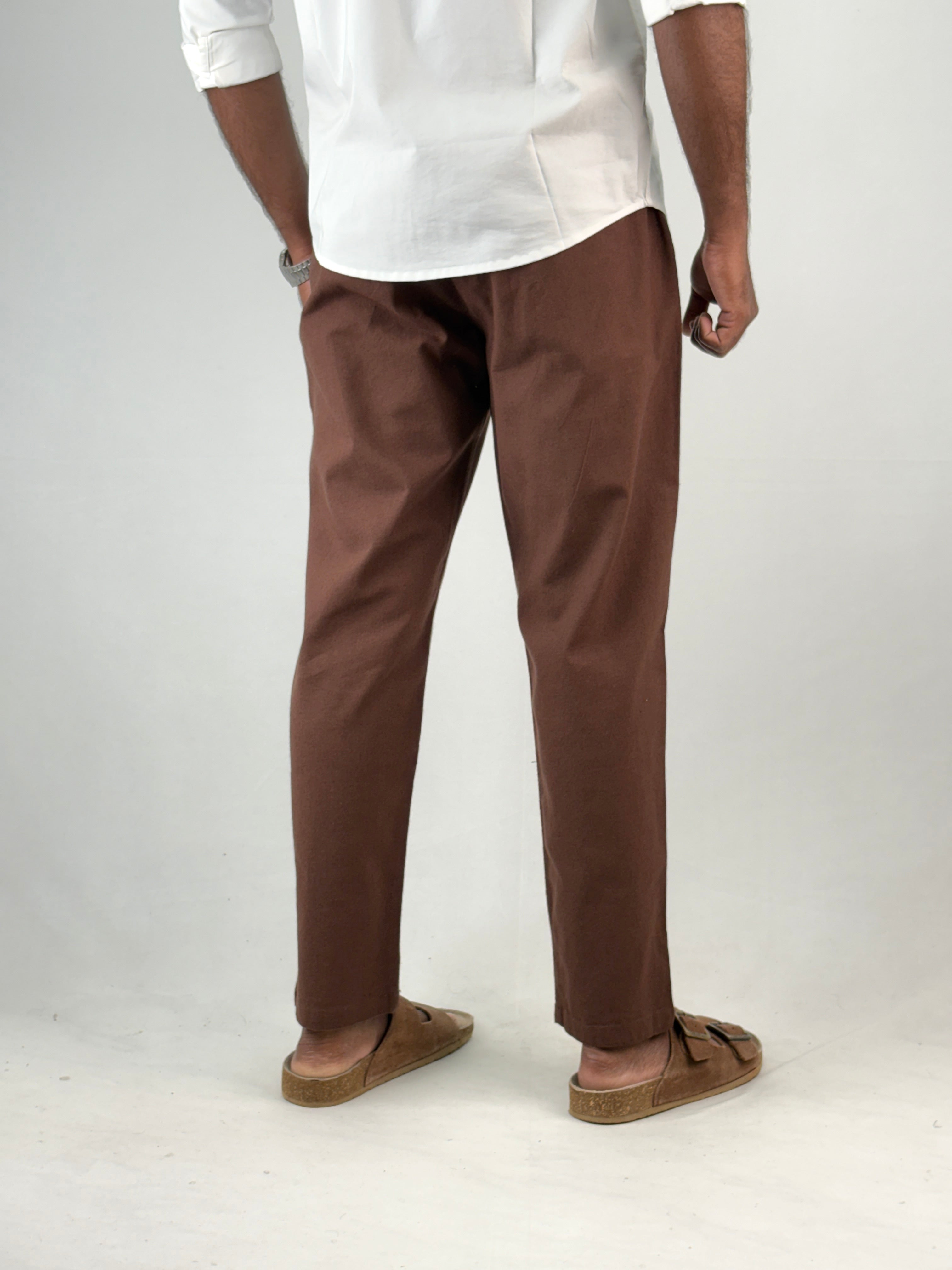 Brown Linen Pant