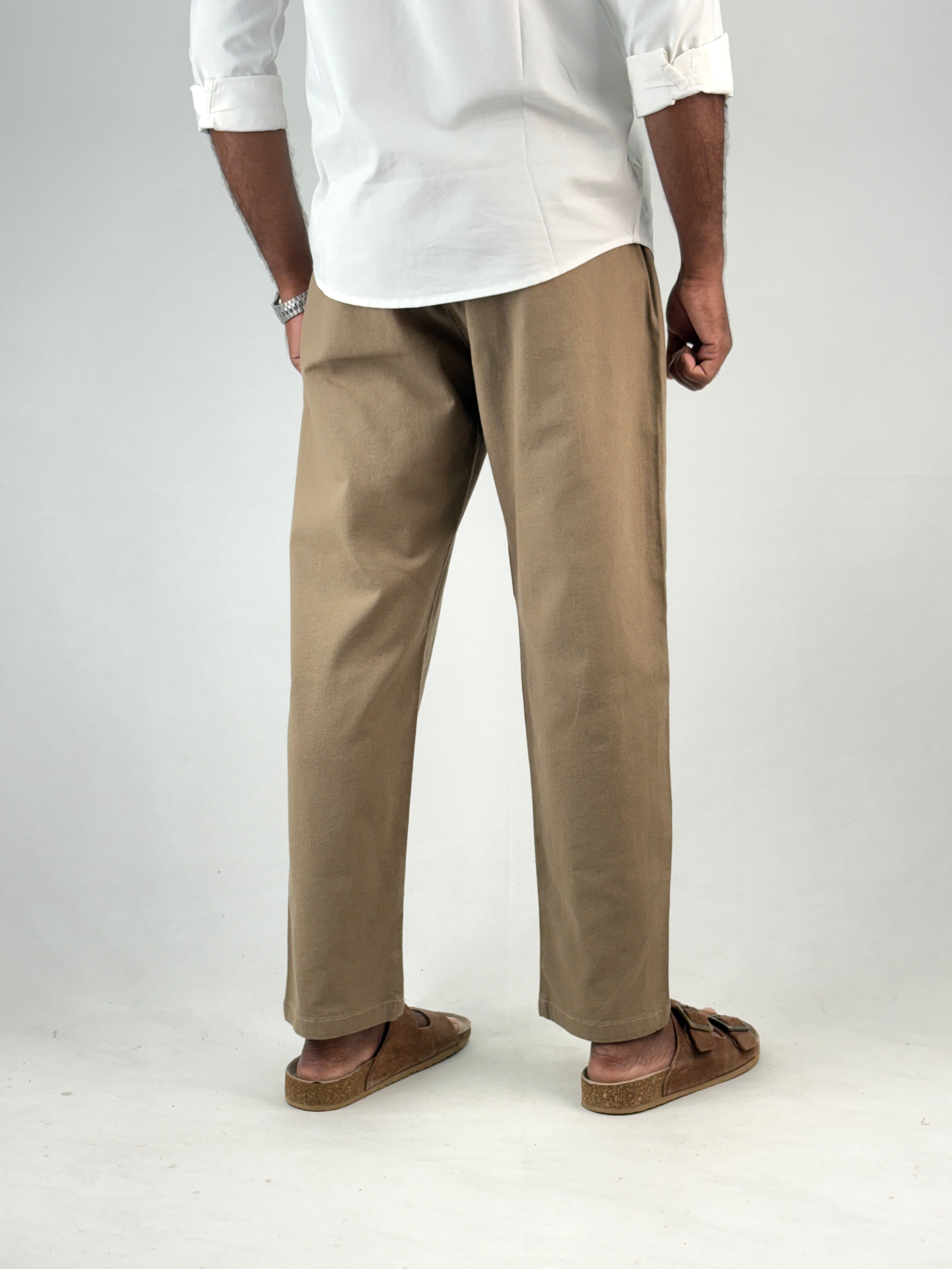 Khaki Linen Pant