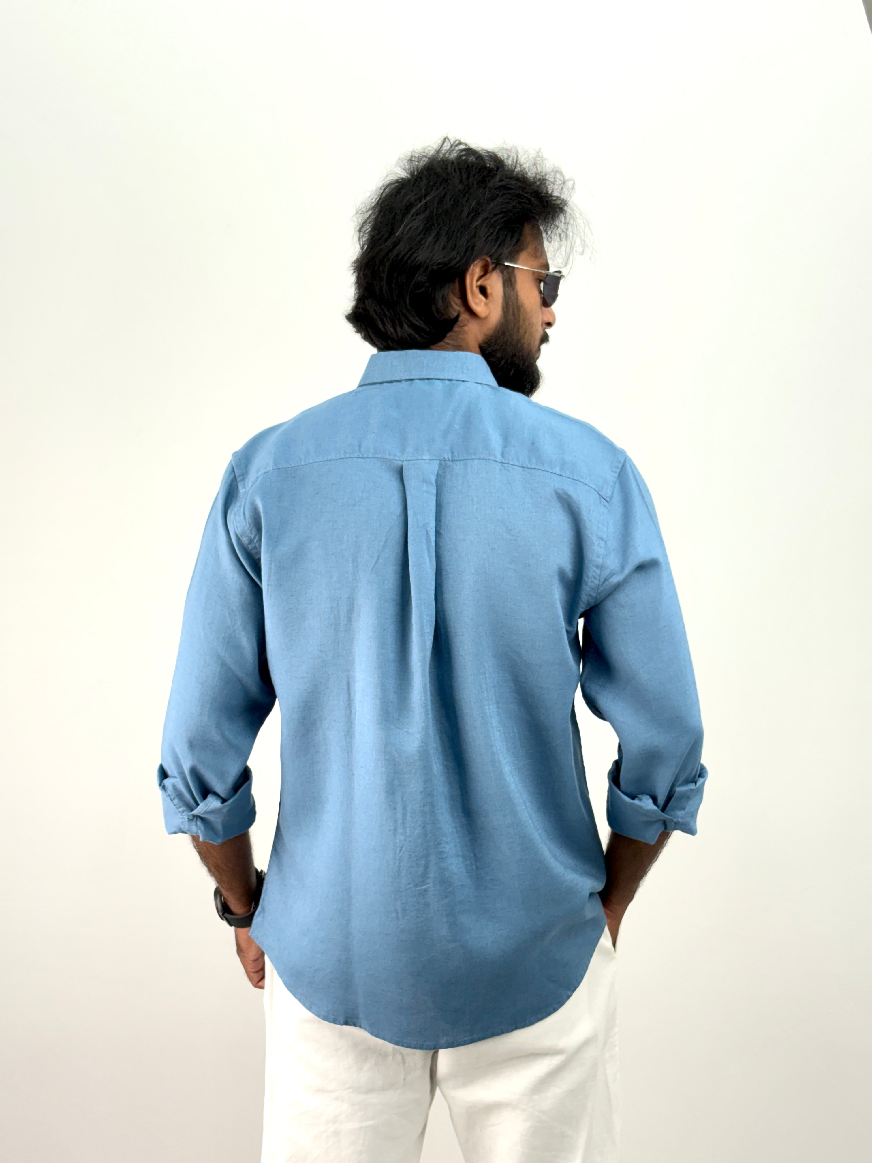Blue Linen Shirt