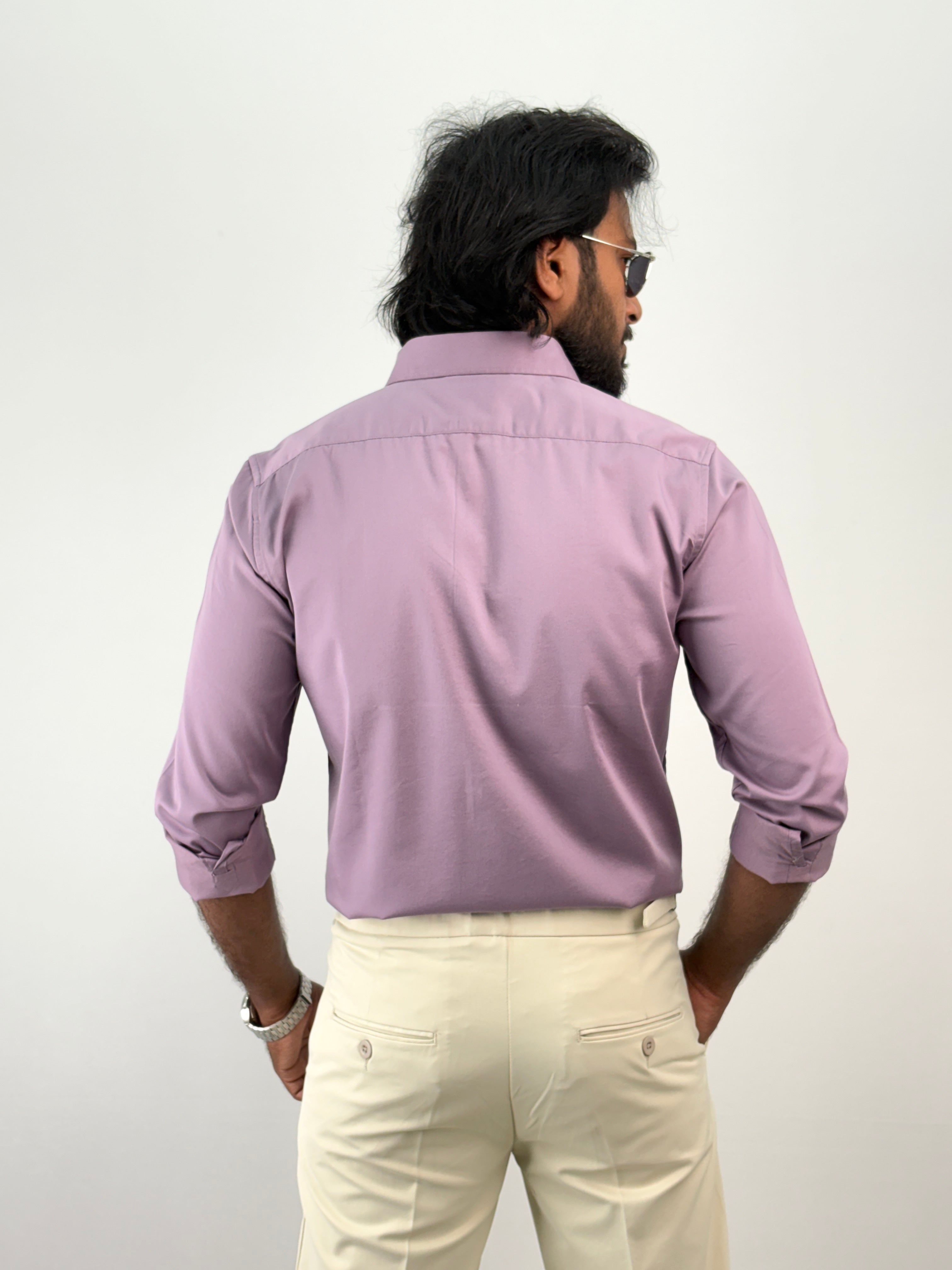 Lavender Sateen Shirt 1