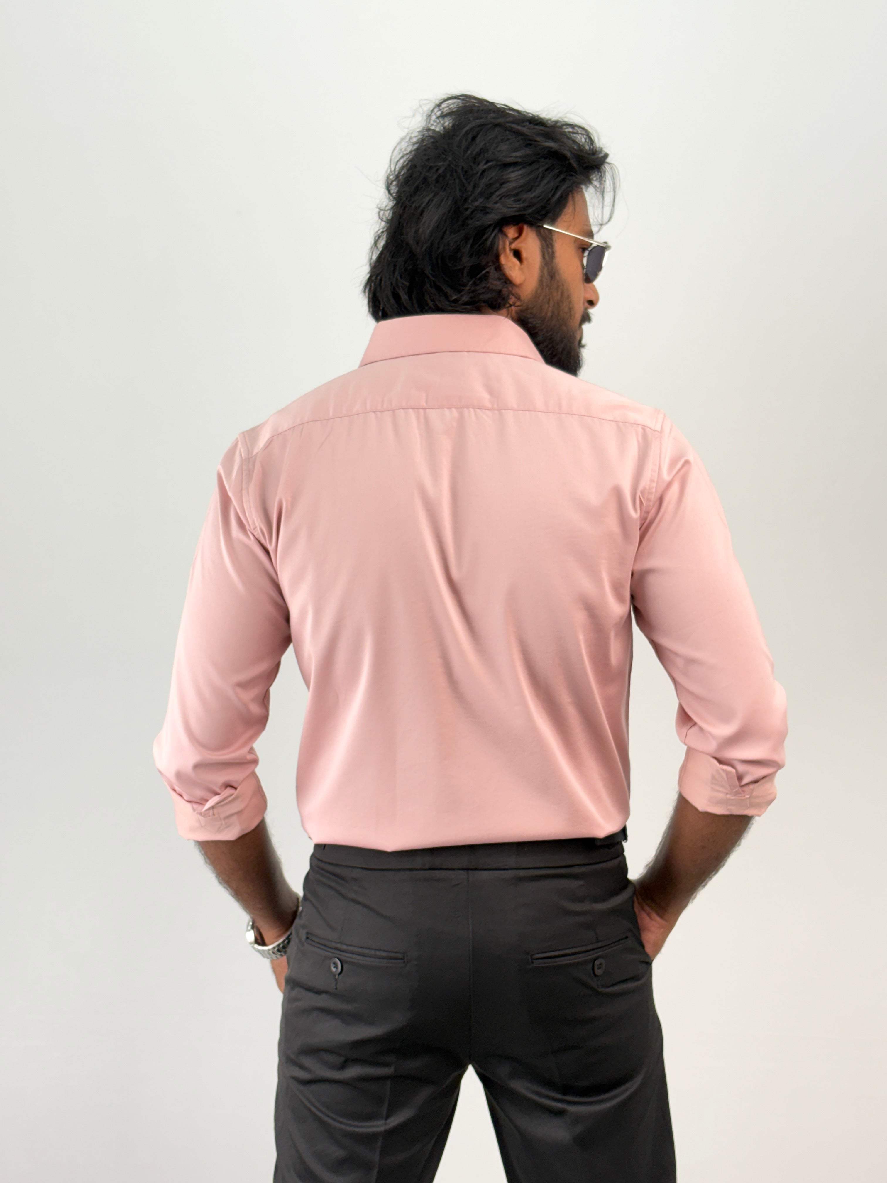 Light Peach Sateen Shirt 1
