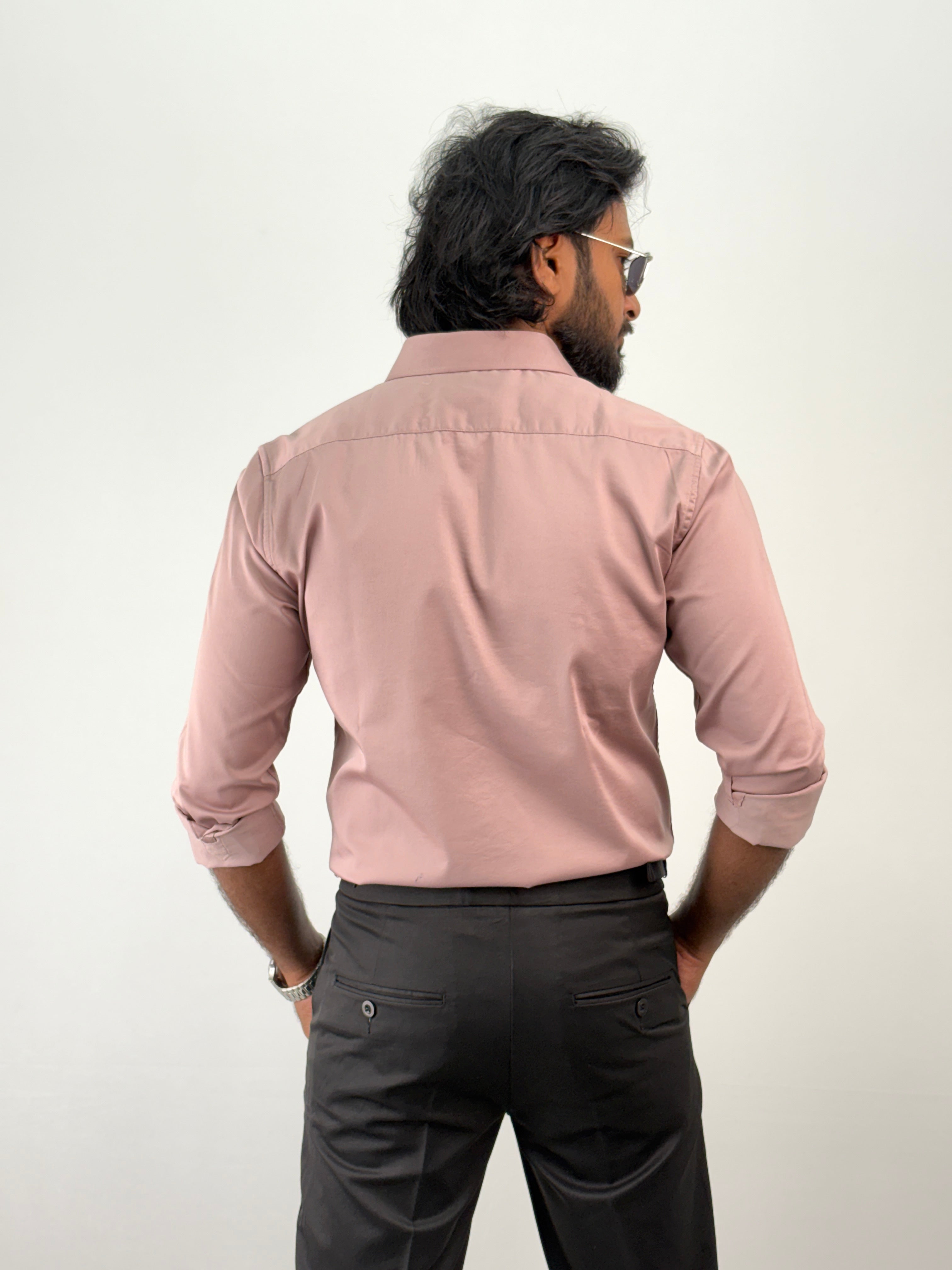 Mauve Sateen Shirt 1