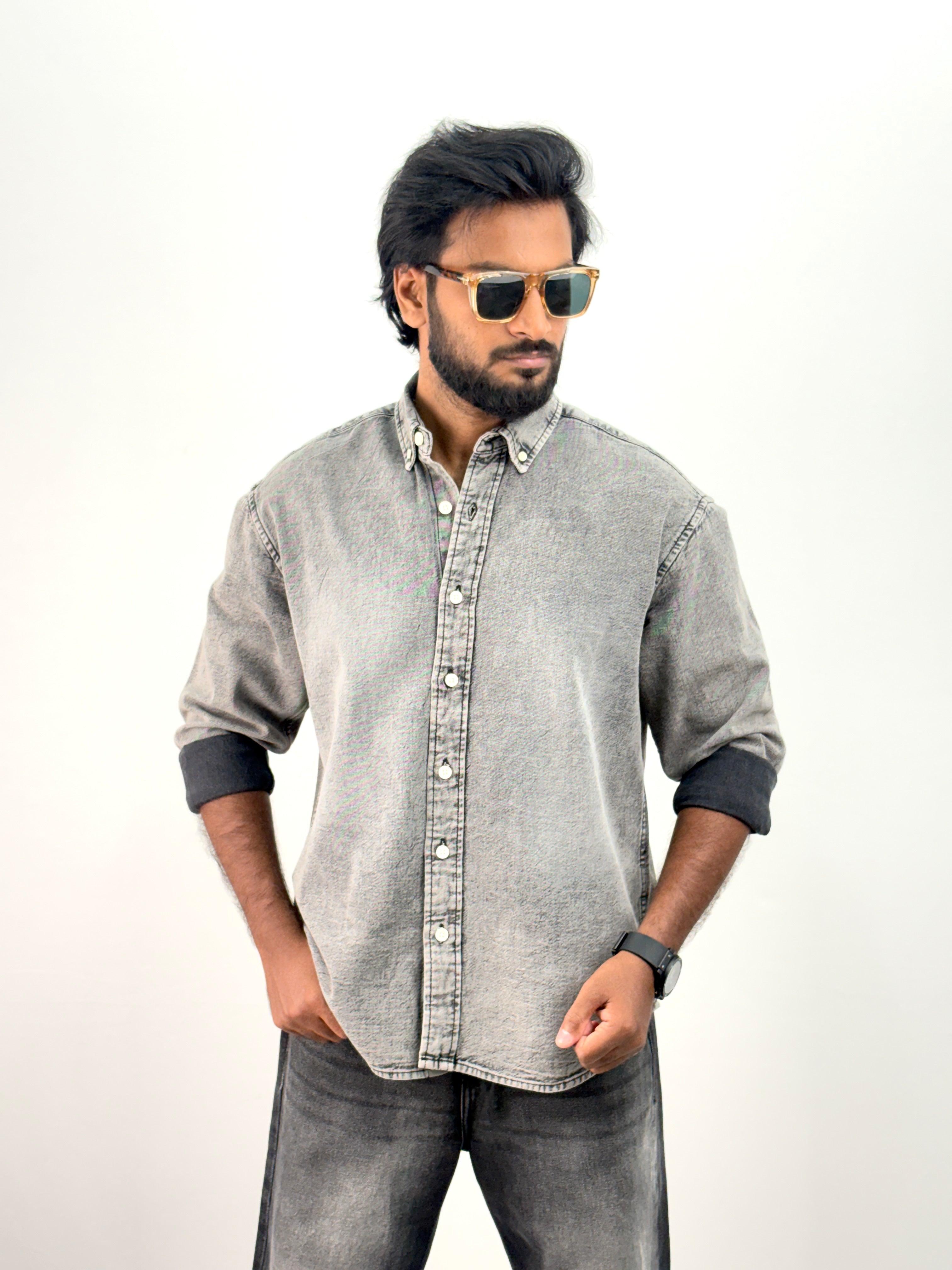 Light Grey Denim Shirt